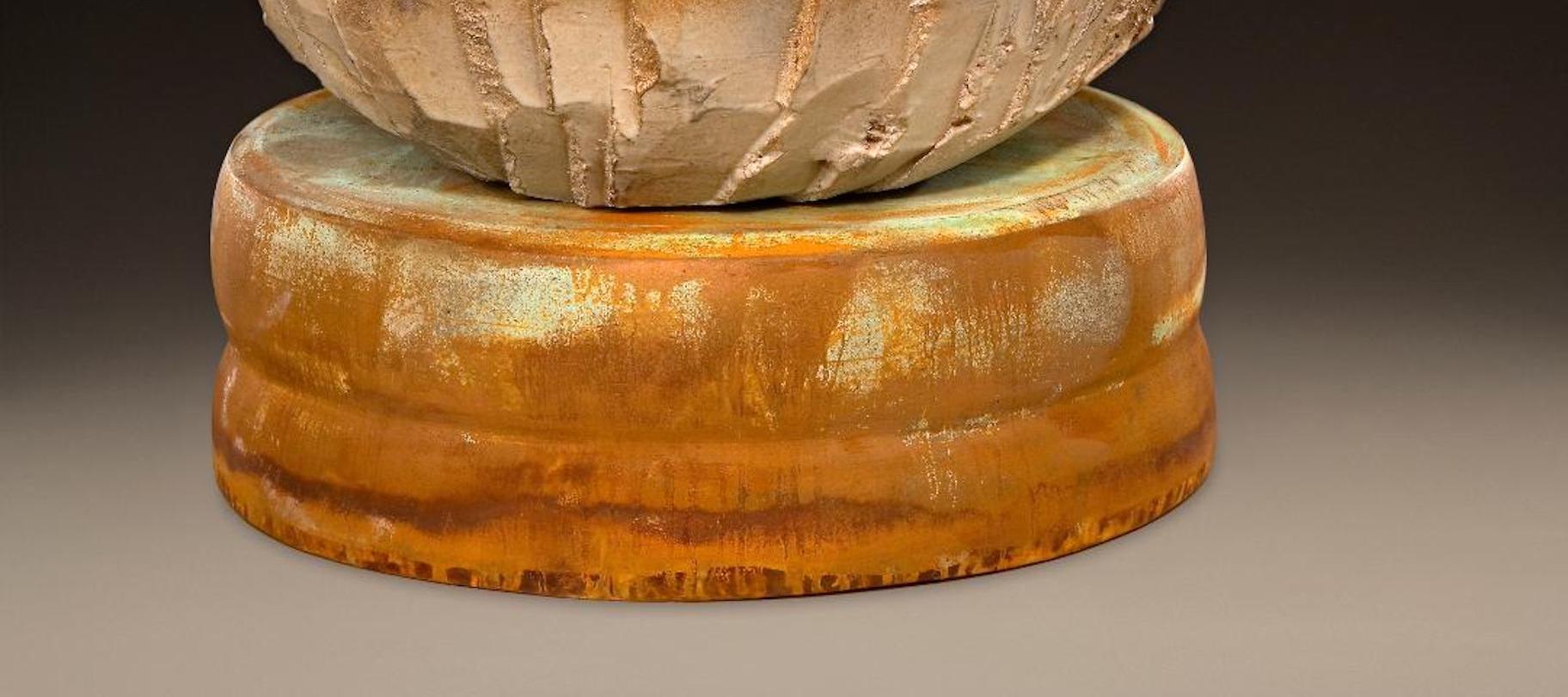 Glazed Richard Hirsch Ceramic Altar Bowl with Ladle #3, 2007 For Sale