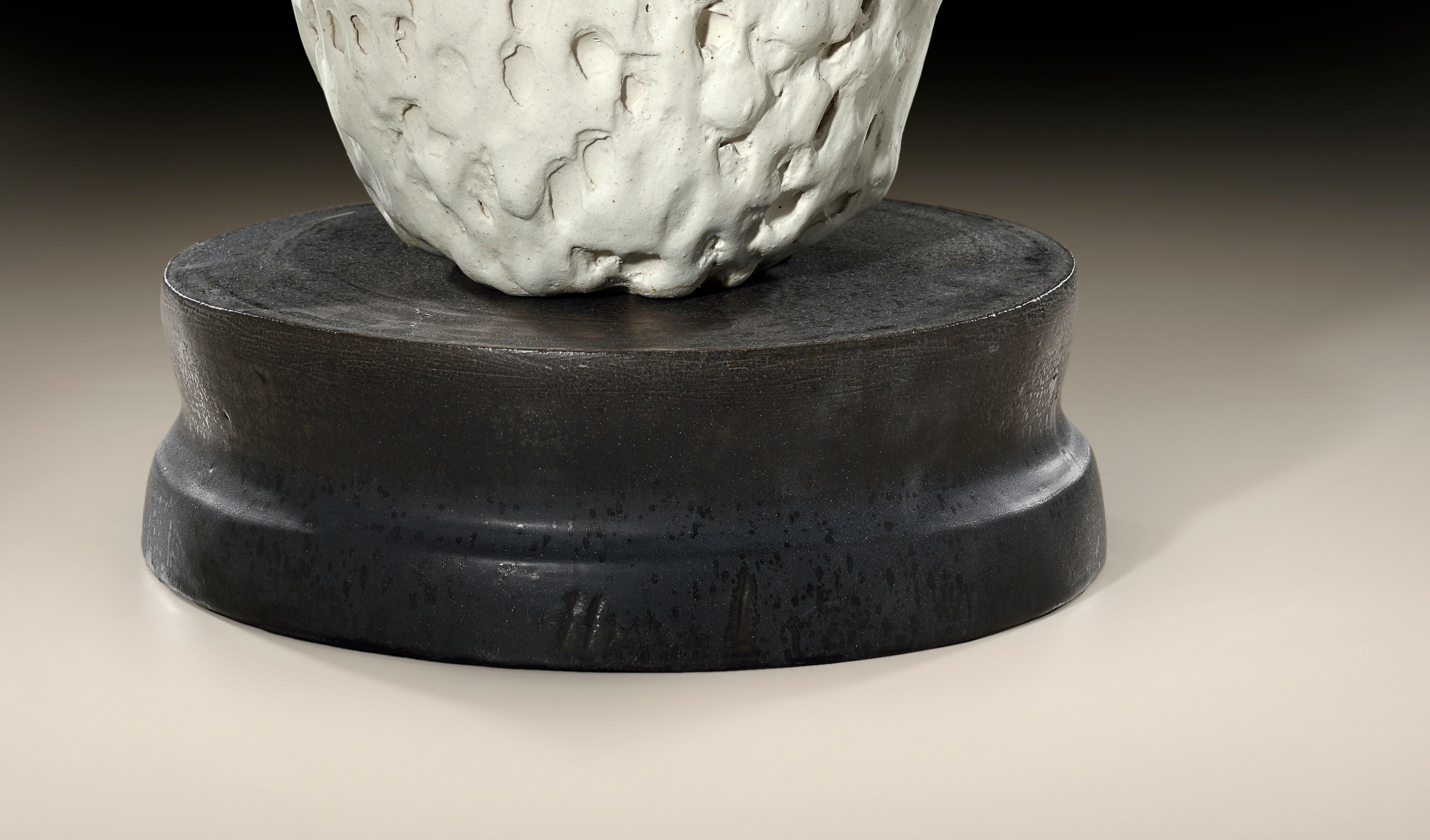 Contemporary Richard Hirsch Ceramic Mortar and Glass Pestle Sculpture #1, 2020 For Sale