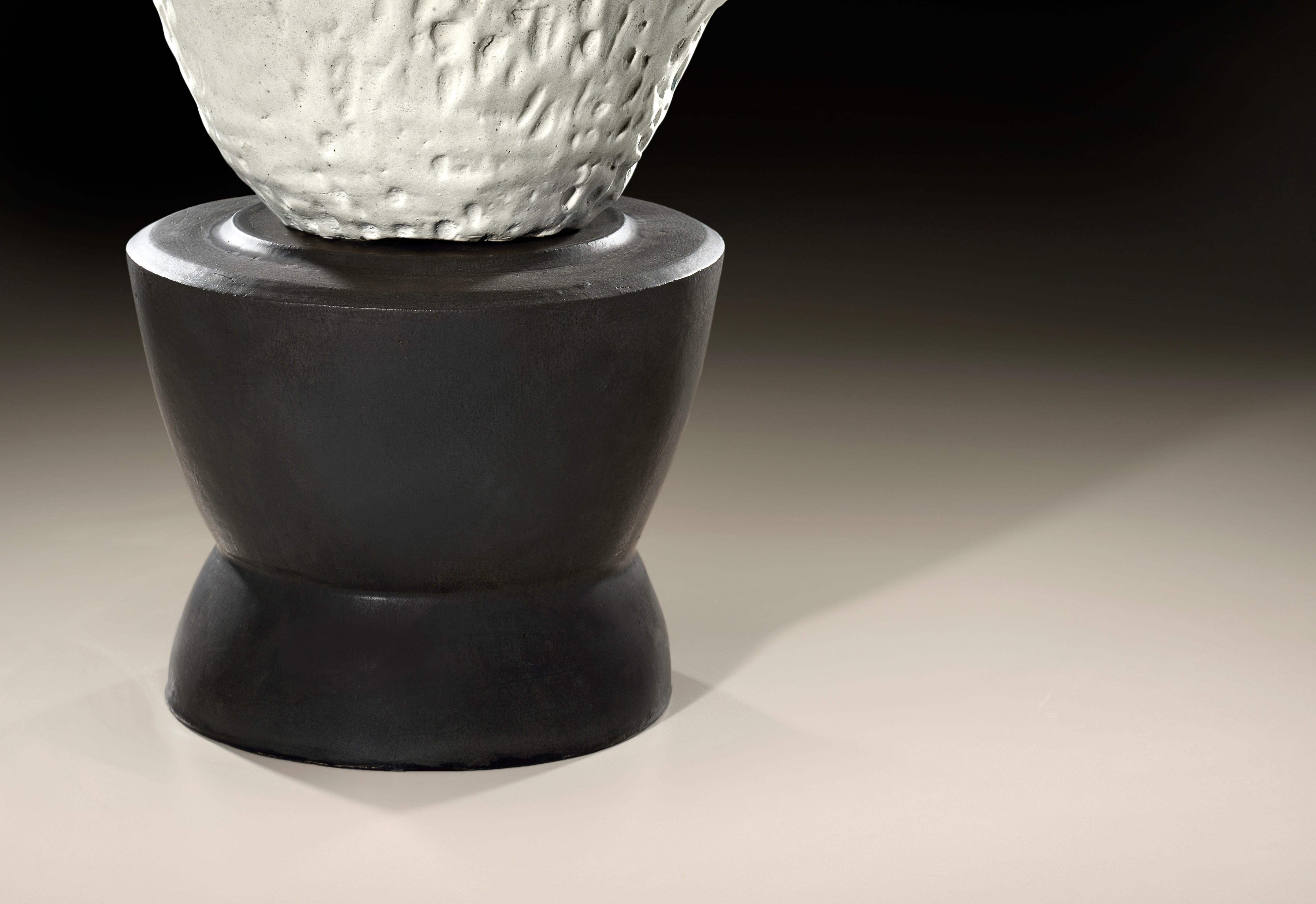 Contemporary Richard Hirsch Ceramic Mortar and Glass Pestle Sculpture #2, 2020 For Sale