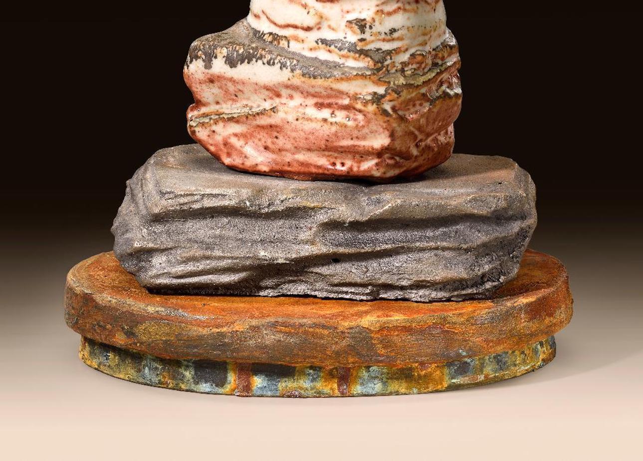 Richard Hirsch Ceramic Scholar Rock Cup Sculpture #20, 2014 In Excellent Condition For Sale In New York, NY