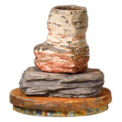 Sculpture en céramique de Richard Hirsch Scholar Rock Cup #20, 2014