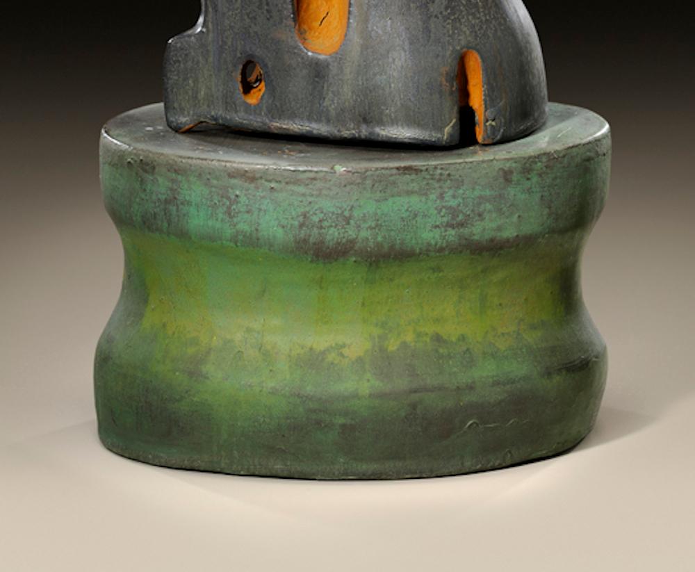 Glazed Richard Hirsch Ceramic Scholar Rock Cup Sculpture, 2011 For Sale
