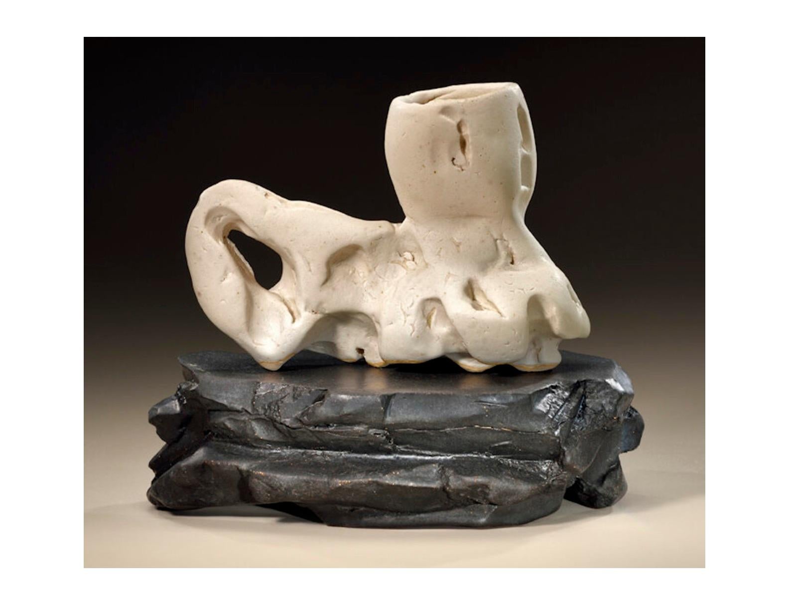 Richard Hirsch Ceramic Scholar Rock Cup Sculpture #25, 2018 In Excellent Condition For Sale In New York, NY