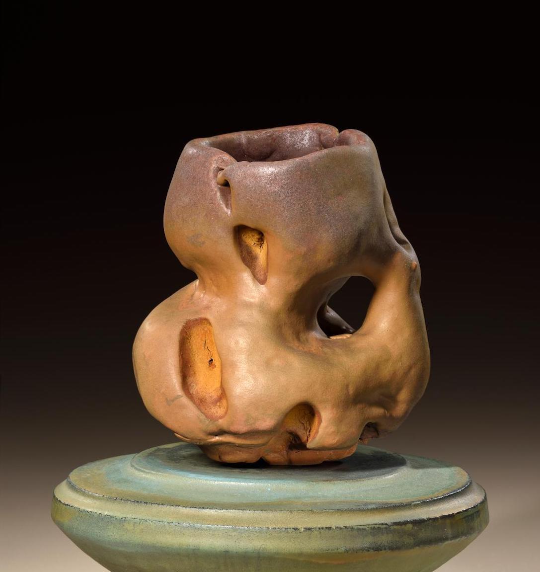 Modern Richard Hirsch Ceramic Scholar Rock Cup Sculpture #43, 2017 For Sale
