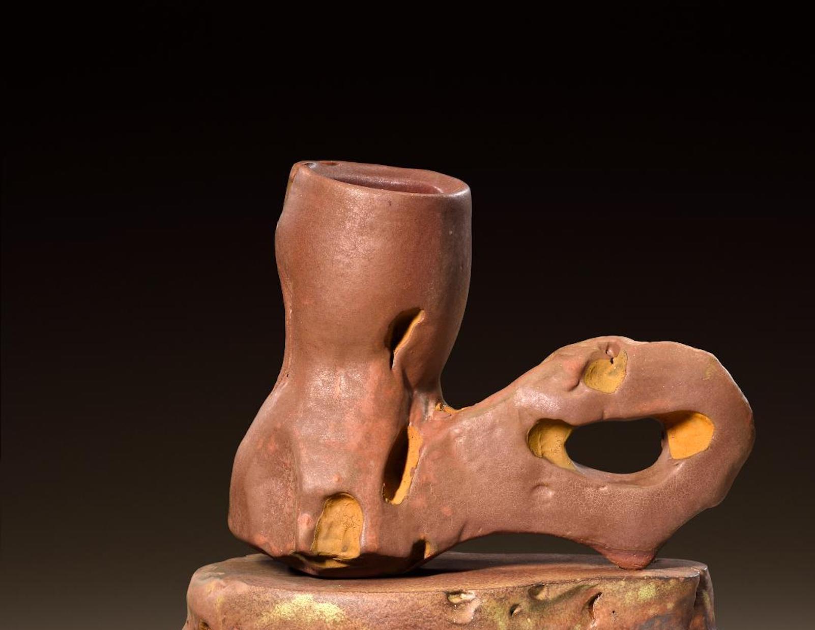 Modern Richard Hirsch Ceramic Scholar Rock Cup Sculpture #51, 2018 For Sale