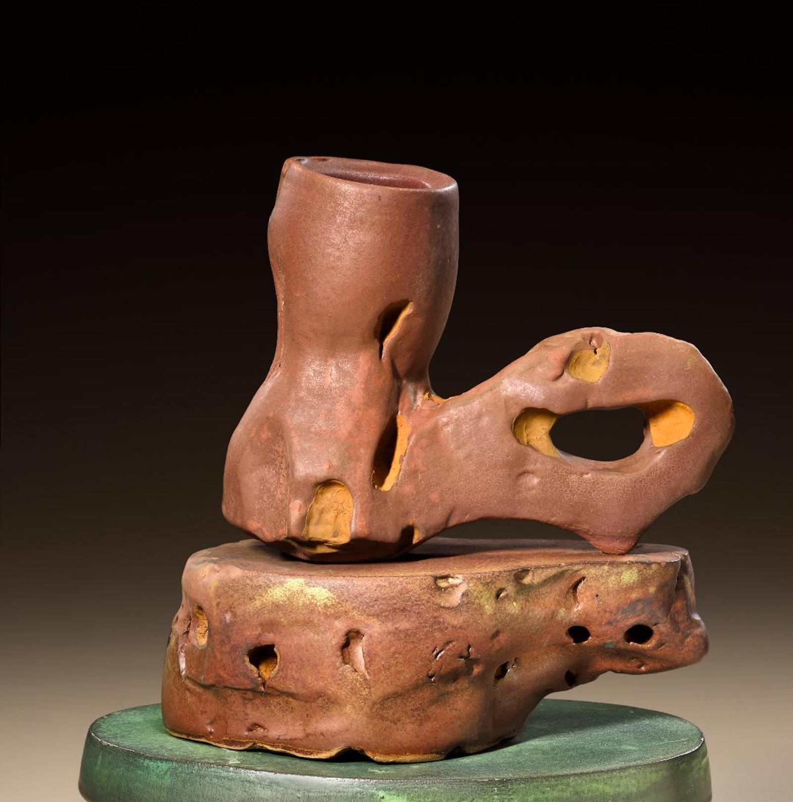 Vernissé Sculpture en céramique de Richard Hirsch Scholar Rock Cup #51, 2018 en vente
