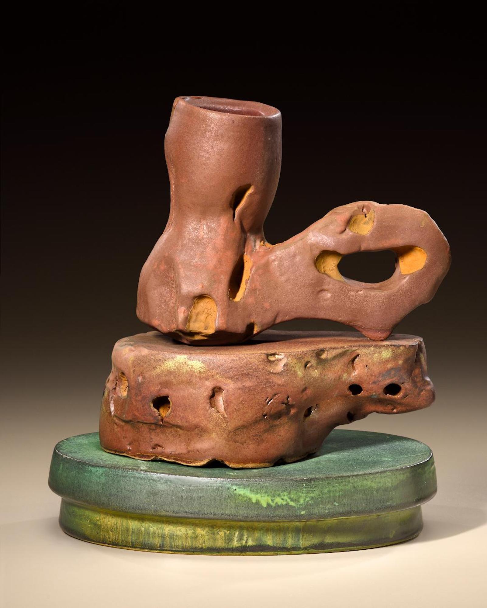 Richard Hirsch Ceramic Scholar Rock Cup Sculpture #51, 2018 In Excellent Condition For Sale In New York, NY