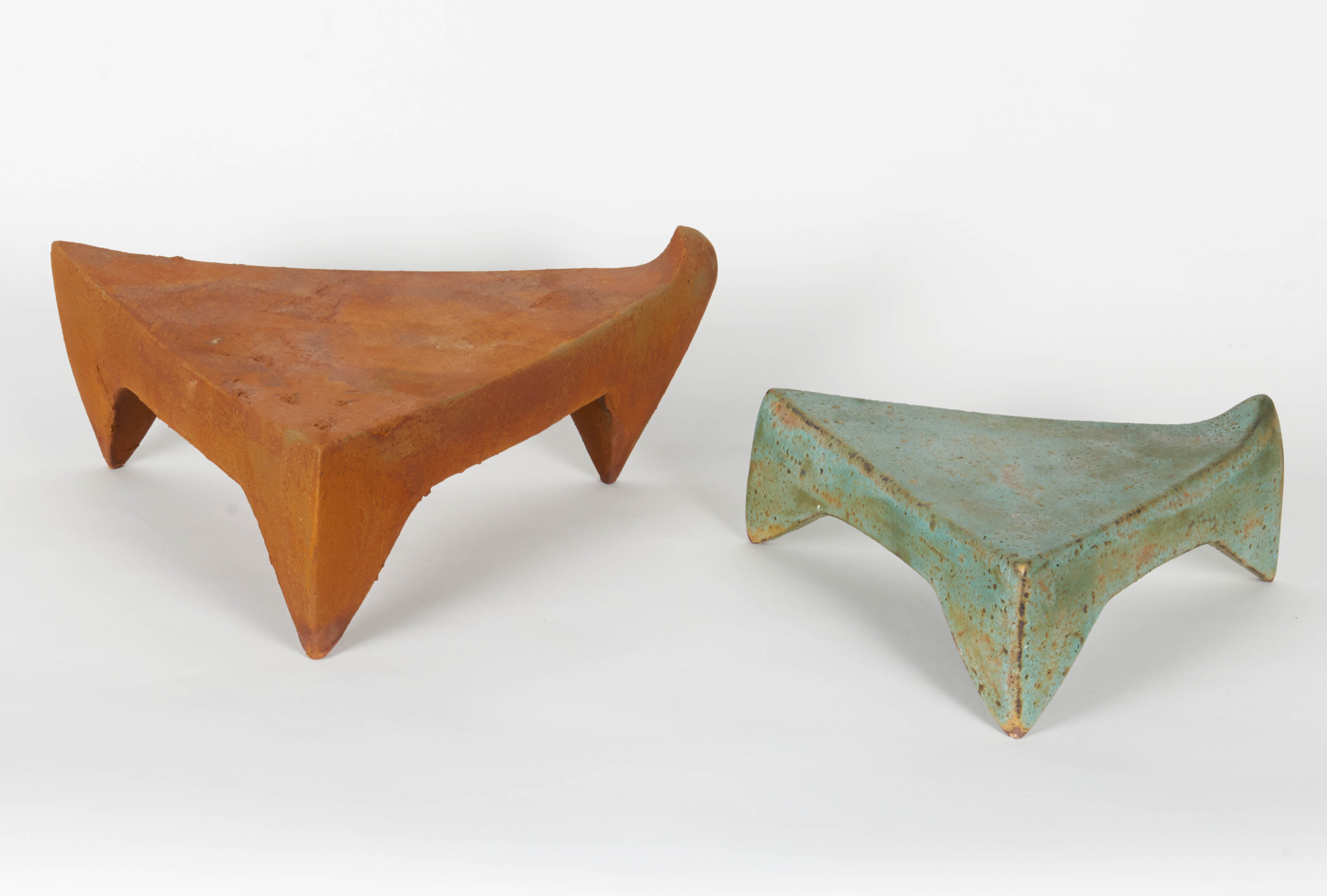 Richard Hirsch Ceramic Vessel and Stand, Tripod Vessels Collection, 1987 - 1994 For Sale 2