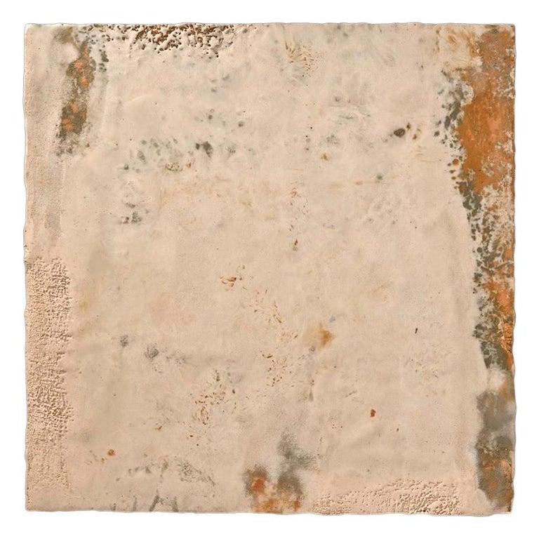 Contemporary American ceramic artist Richard Hirsch's encaustic Painting of Nothing #10 is made of ceramic raw materials, dry pigment and wax. This piece is part of his ongoing Painting of Nothing Series. Hirsch applies the waxy mix with a brush