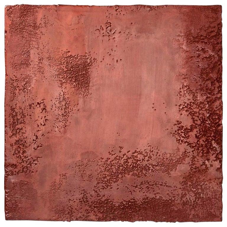 Contemporary American ceramic artist Richard Hirsch's encaustic Painting of Nothing #13M is made of ceramic raw materials, dry pigment and wax. This piece is part of his ongoing Painting of Nothing Series. Hirsch applies the waxy mix with a brush