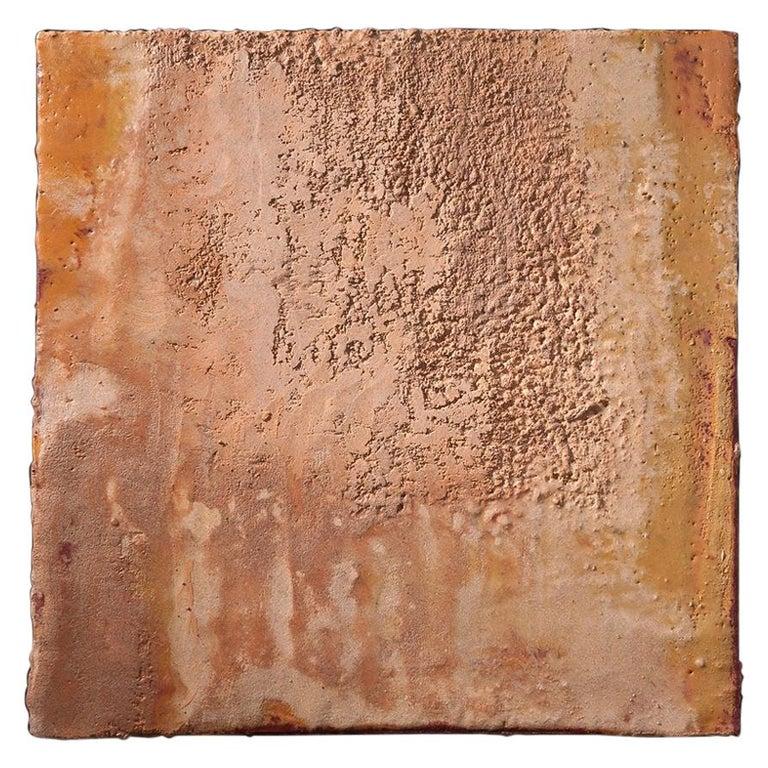Contemporary American ceramic artist Richard Hirsch's encaustic Painting of Nothing #15 is made of ceramic raw materials, dry pigment and wax. This piece is part of his ongoing Painting of Nothing Series. Hirsch applies the waxy mix with a brush