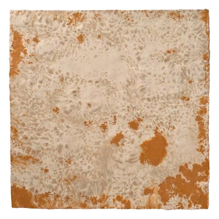 Contemporary American ceramic artist Richard Hirsch's encaustic Paintings of Nothing is made of ceramic raw materials, dry pigment and wax. This piece is part of his ongoing Painting of Nothing Series. Hirsch applies the waxy mix with a brush onto