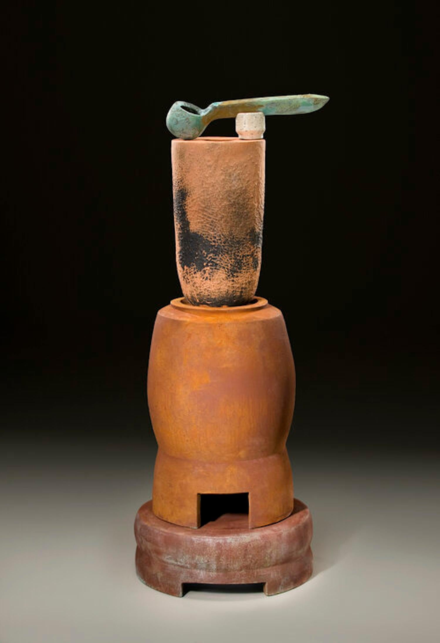 Modern Richard Hirsch Glazed Ceramic Crucible Sculpture #1, 2011 For Sale