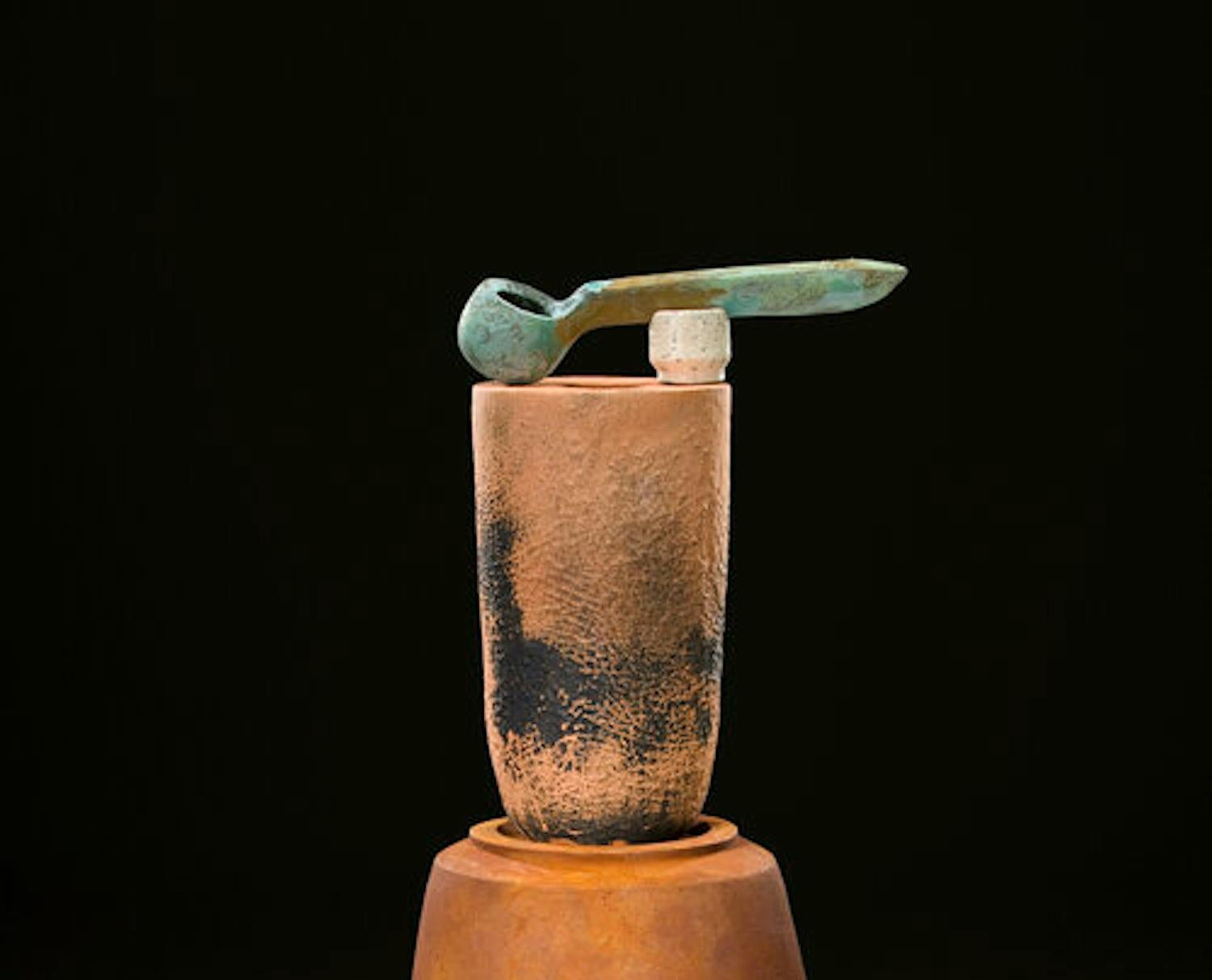 Richard Hirsch Glazed Ceramic Crucible Sculpture #1, 2011 In Excellent Condition For Sale In New York, NY