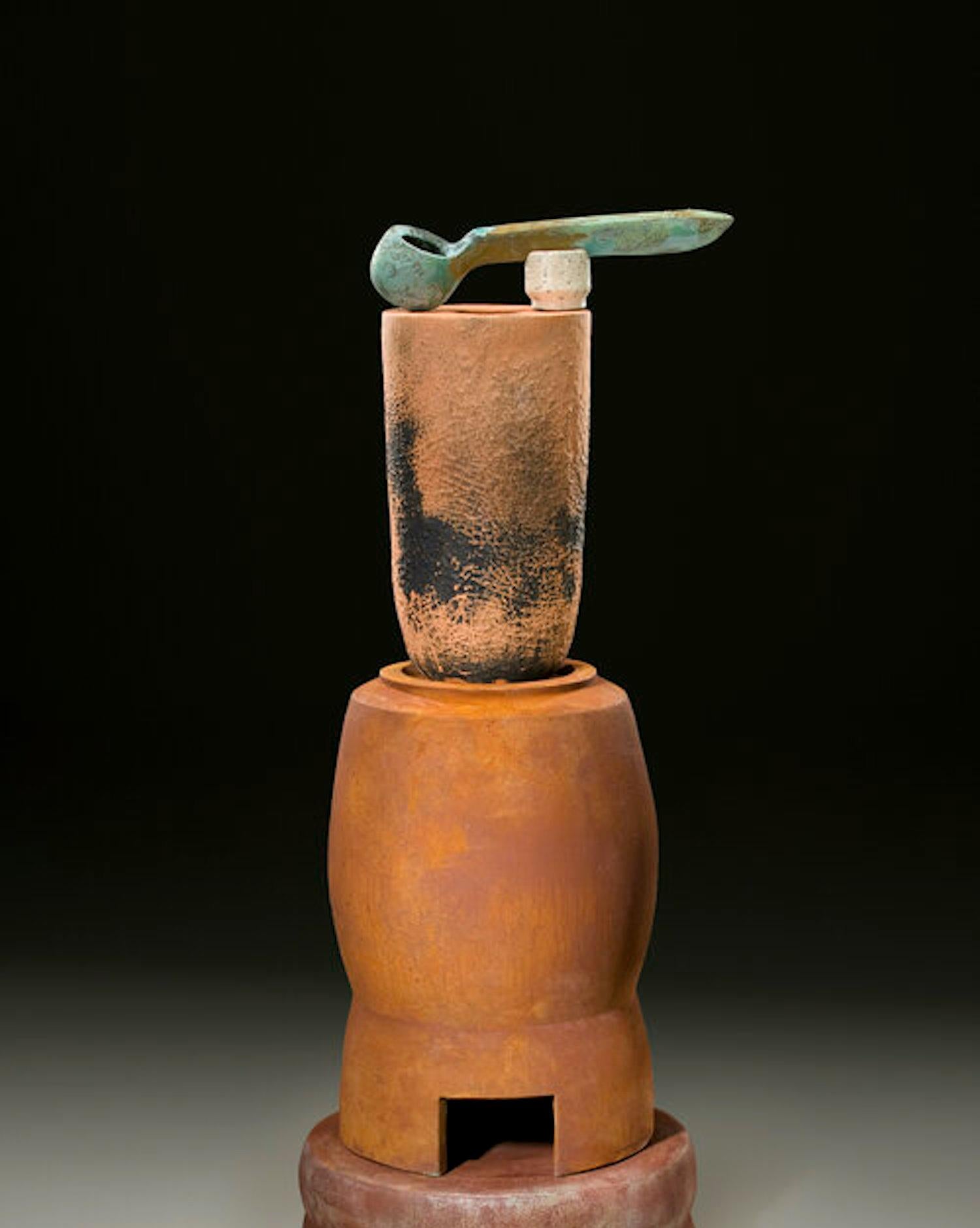 Contemporary Richard Hirsch Glazed Ceramic Crucible Sculpture #1, 2011 For Sale