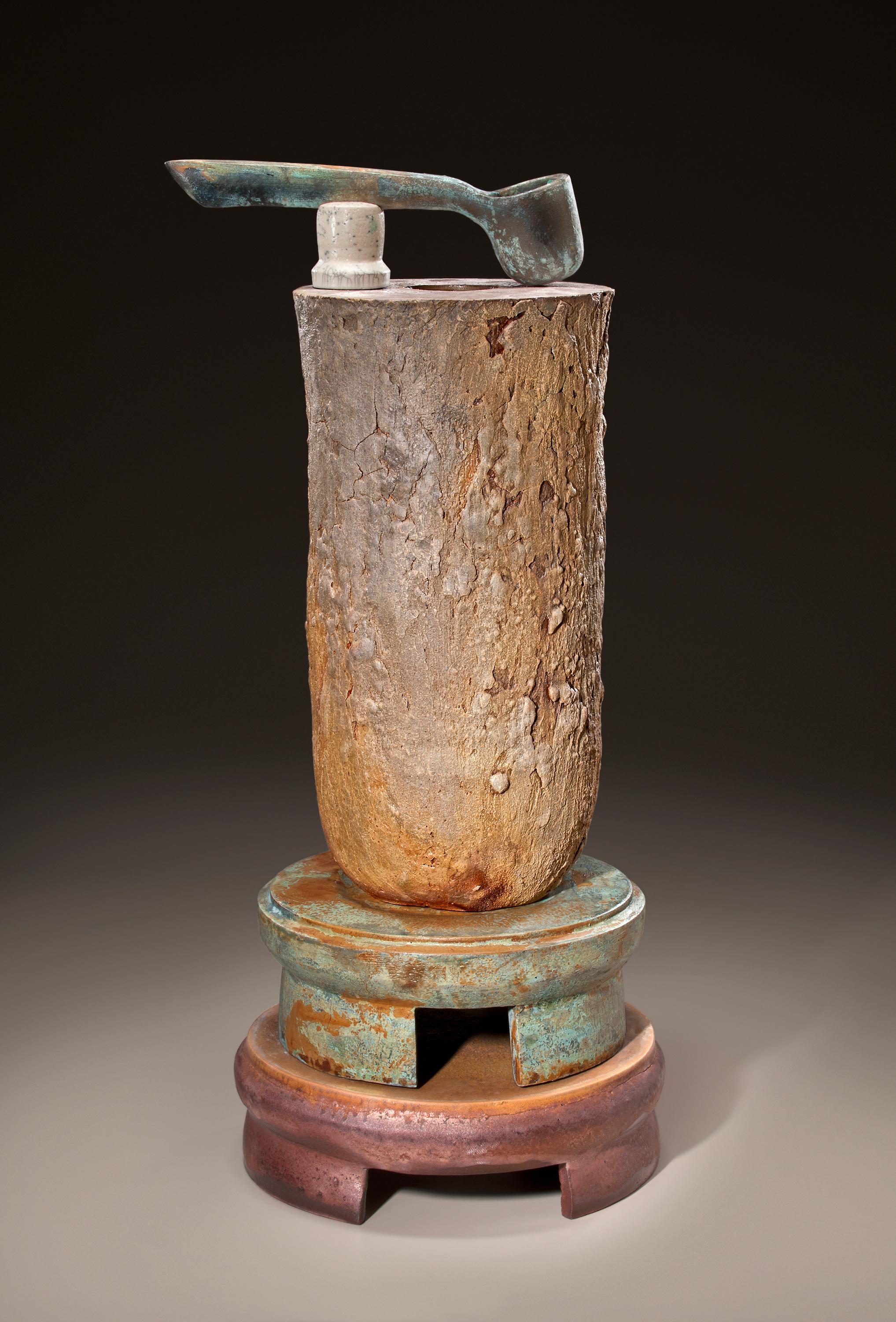 Modern Richard Hirsch Glazed Ceramic Crucible Sculpture #14, 2010 For Sale