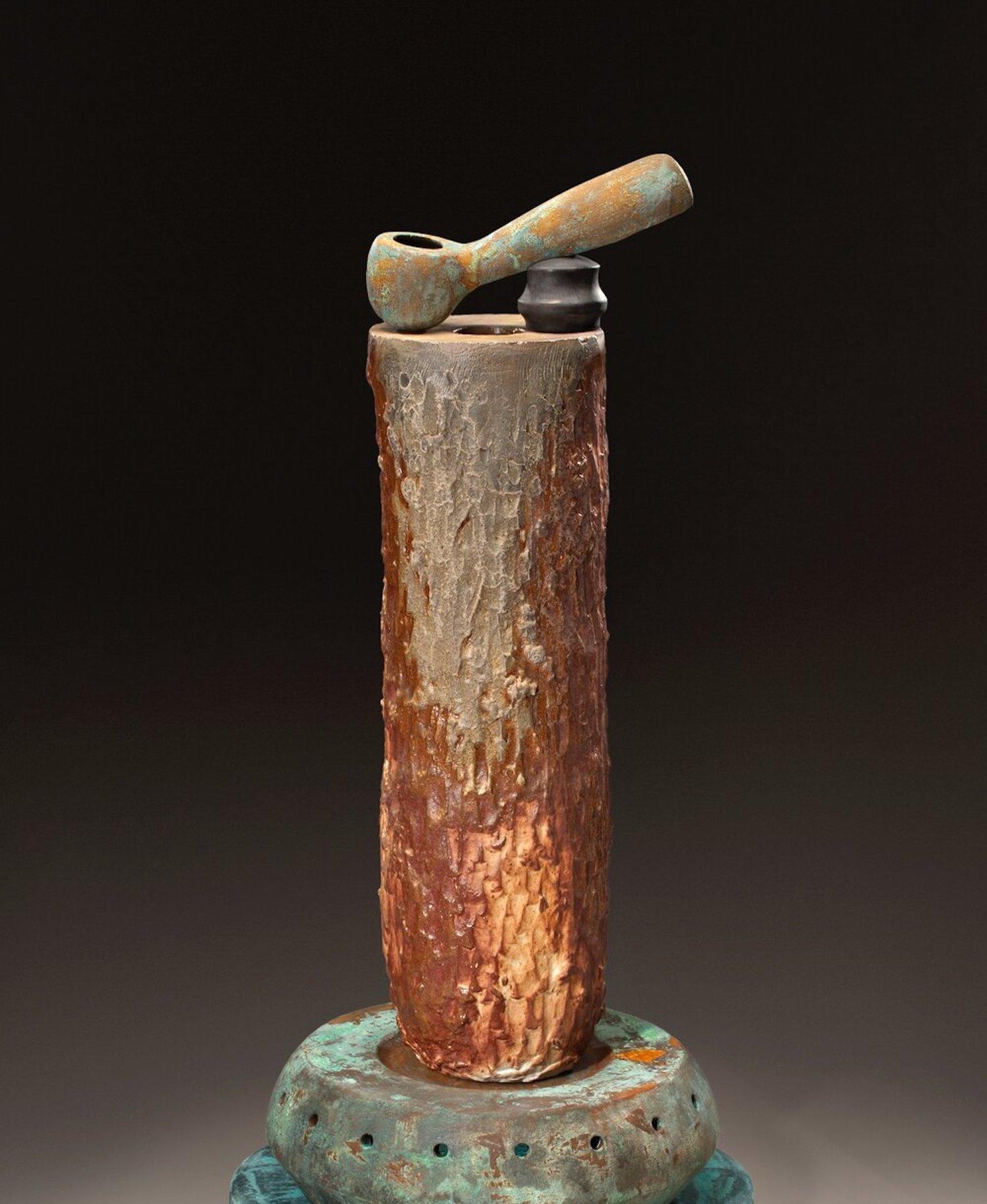 Cotto in fornace Scultura in crogiolo di ceramica smaltata di Richard A. Hirsch, 2018 in vendita