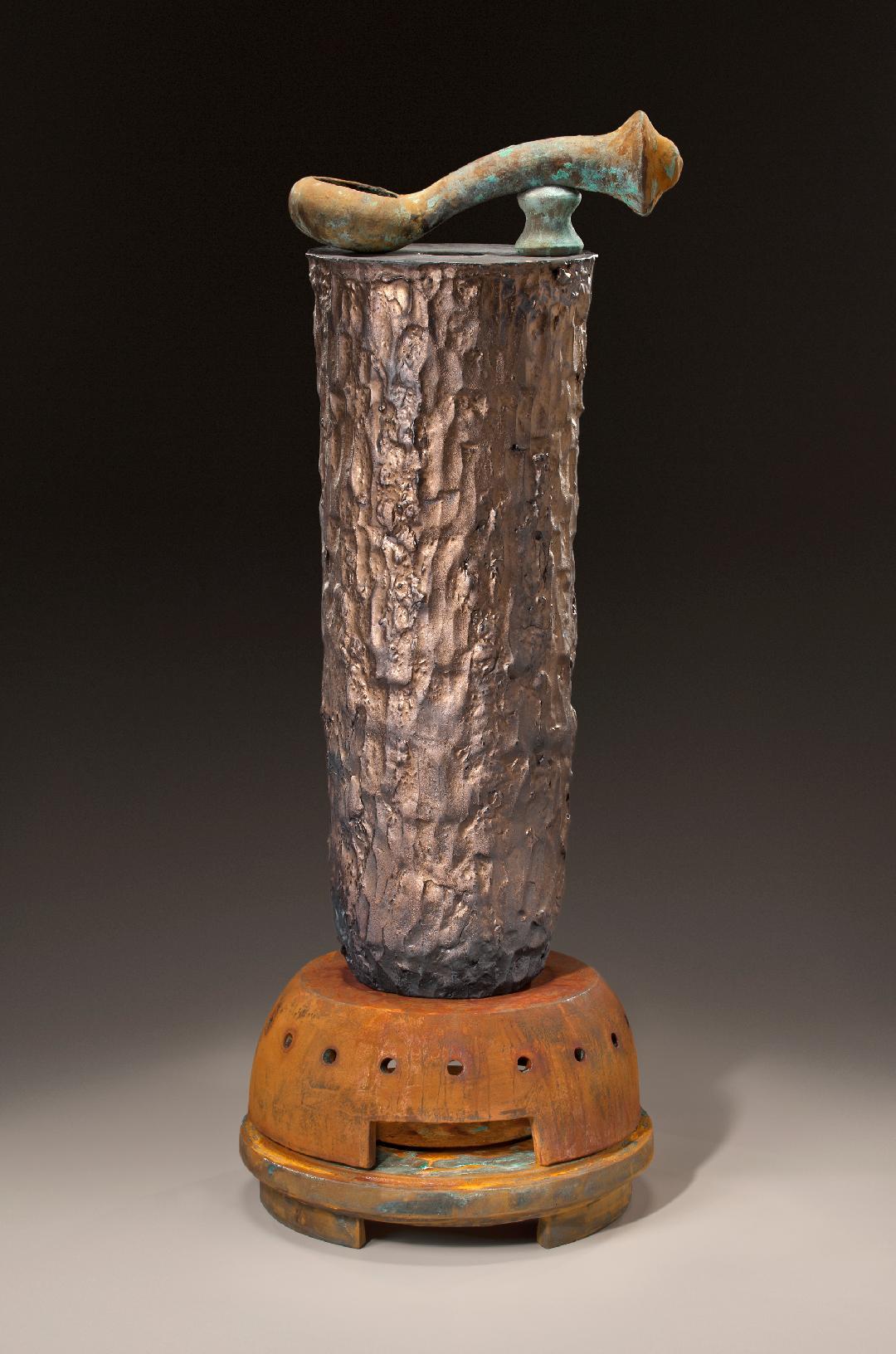 Richard Hirsch Glazed Ceramic Crucible Sculpture #24, 2011 In Excellent Condition For Sale In New York, NY
