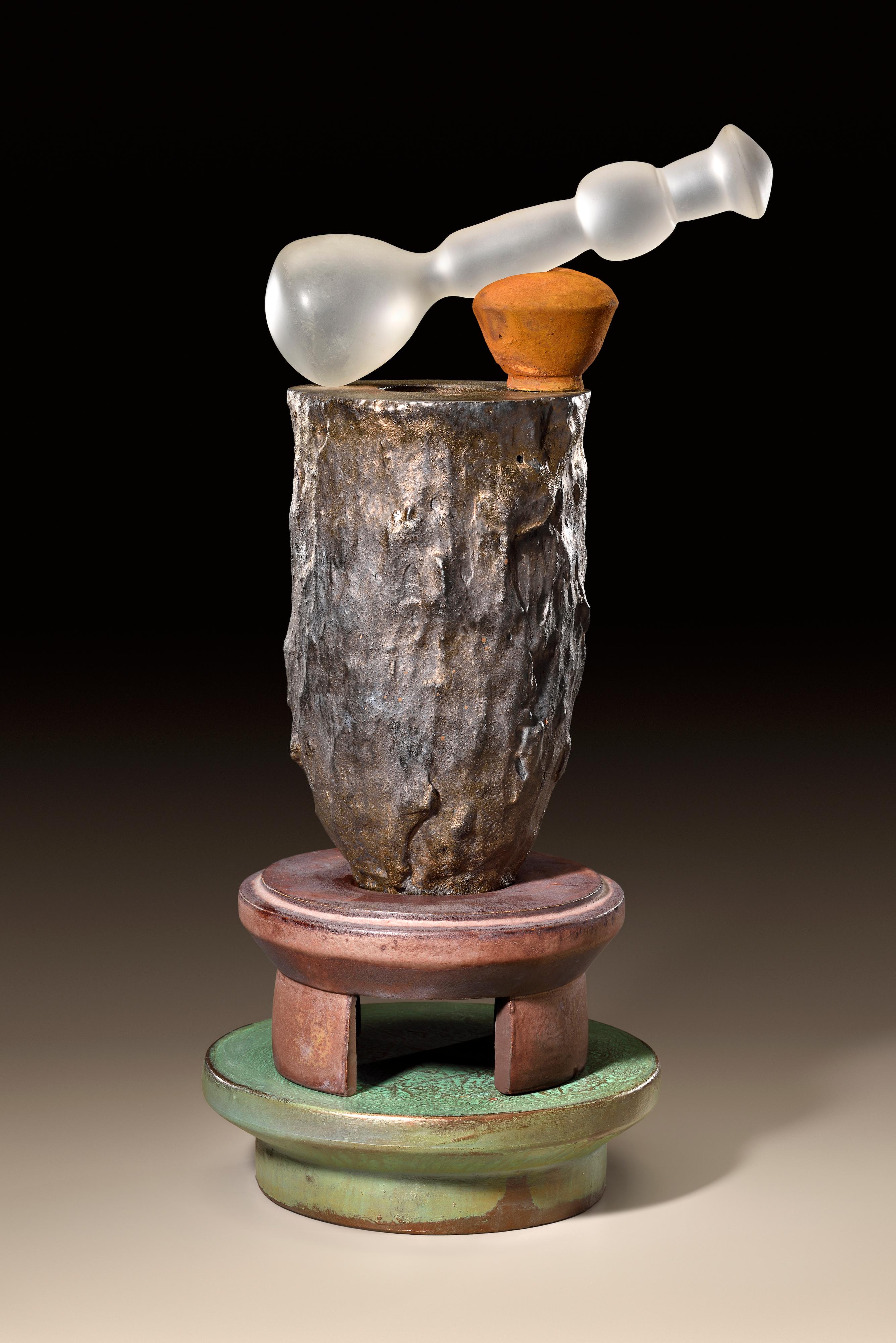 Contemporary Richard Hirsch Glazed Ceramic Crucible Sculpture #50, 2018 For Sale