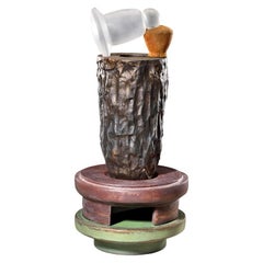 Richard A Hirsch Sculpture à creuset en céramique émaillée #51, 2018
