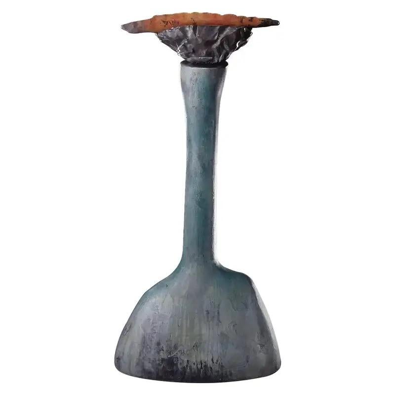 Richard Hirsch Pedestal Bowl with Weapon #16 Ceramic Sculpture, 1997 In Excellent Condition For Sale In New York, NY