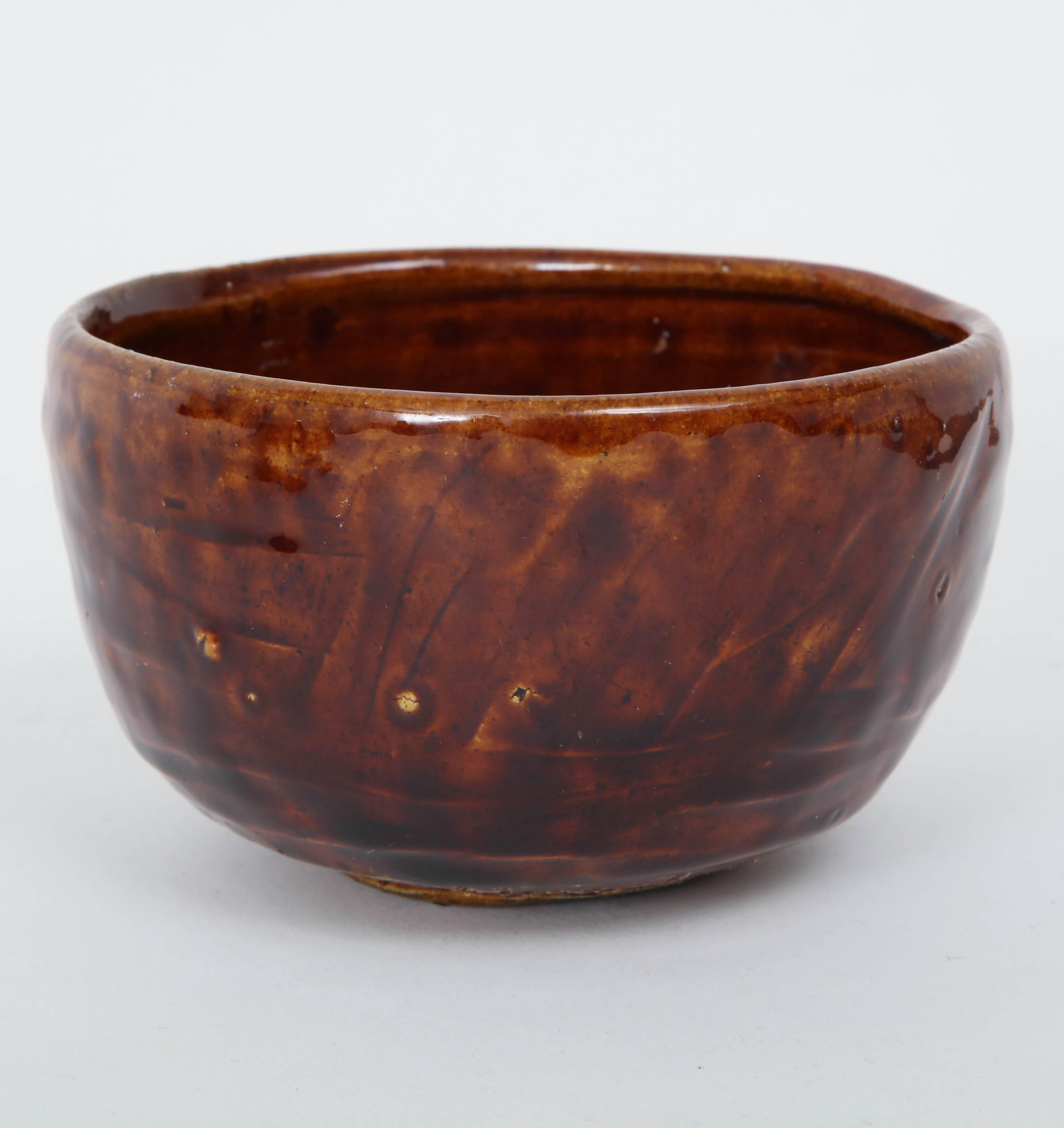 Modern Richard Hirsch's Set of 4 Raku Tea Bowls, 1996 - 1997 For Sale