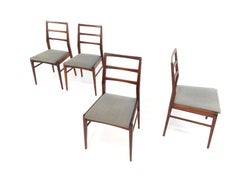 Richard Hornby for Fyne Ladye Teak Afromosia Dining Chairs Vintage Midcentury