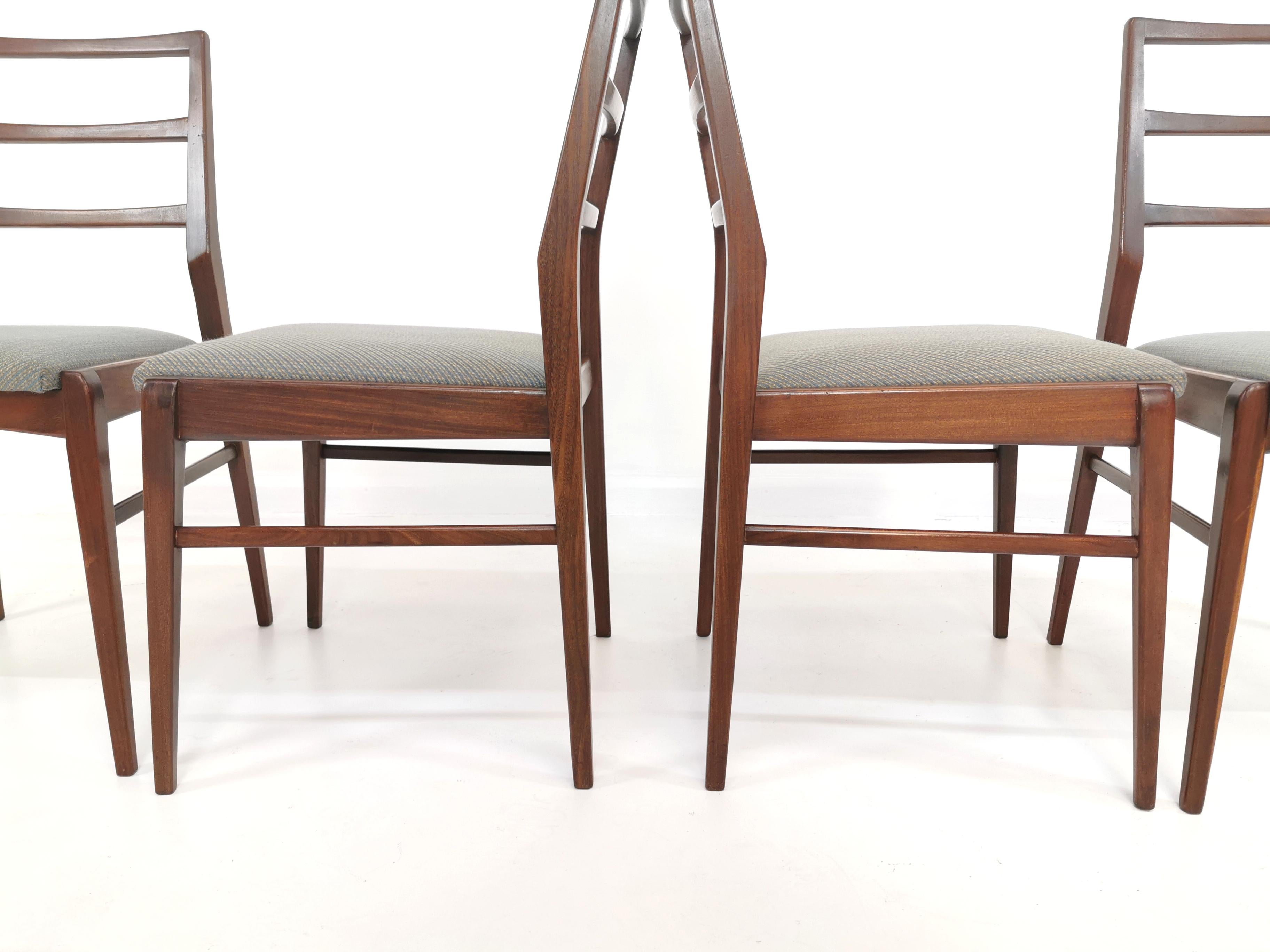 Richard Hornby for Fyne Ladye Teak Afromosia Dining Chairs Vintage Midcentury In Good Condition In STOKE ON TRENT, GB