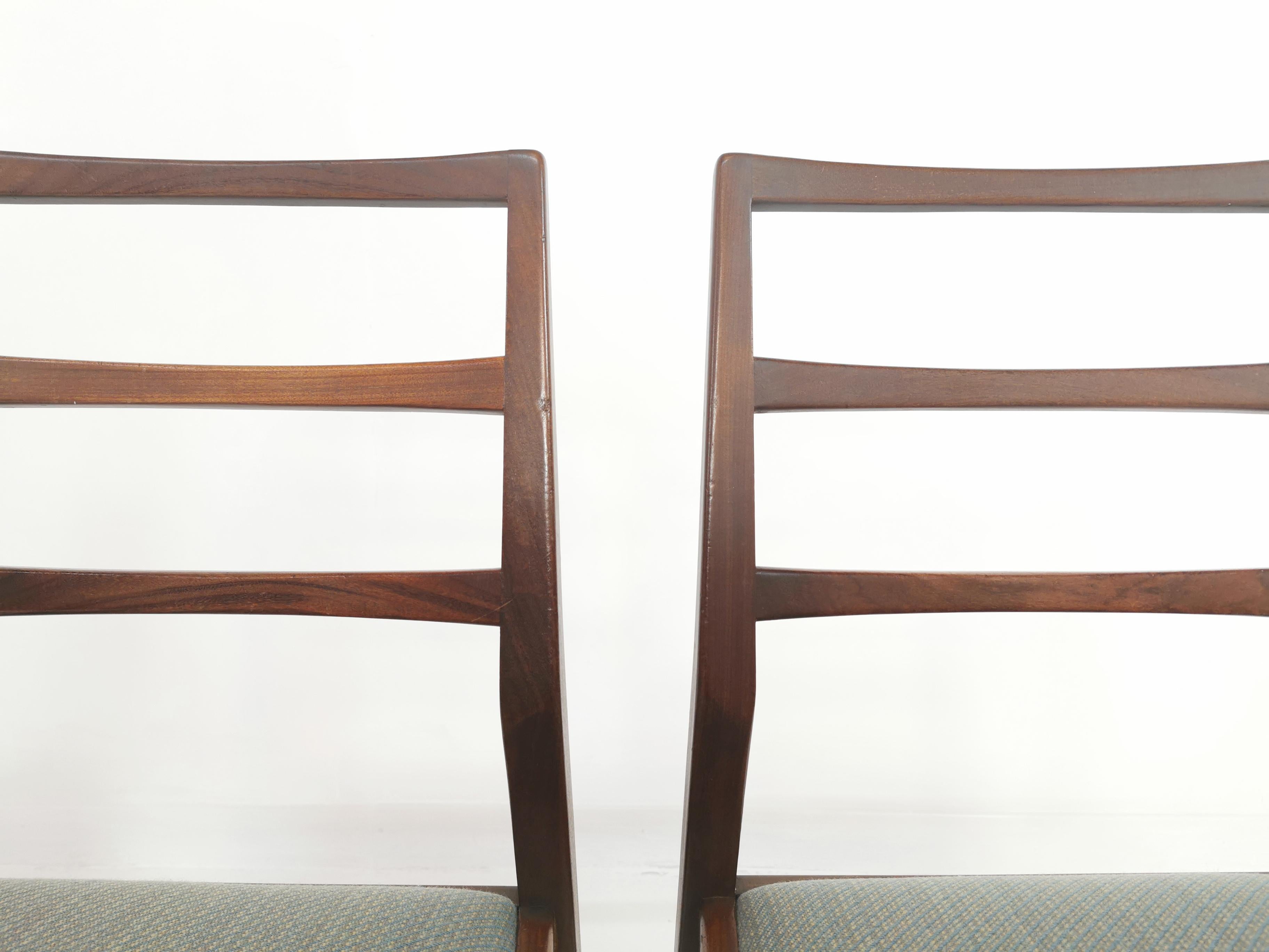 20th Century Richard Hornby for Fyne Ladye Teak Afromosia Dining Chairs Vintage Midcentury