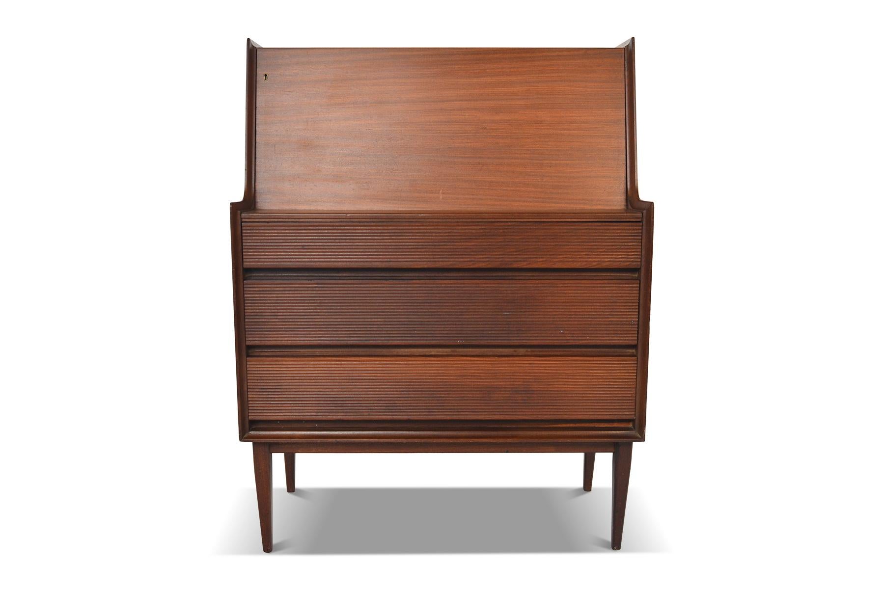 Mid-20th Century Richard Hornby Secretary Desk in Solid Afromosia