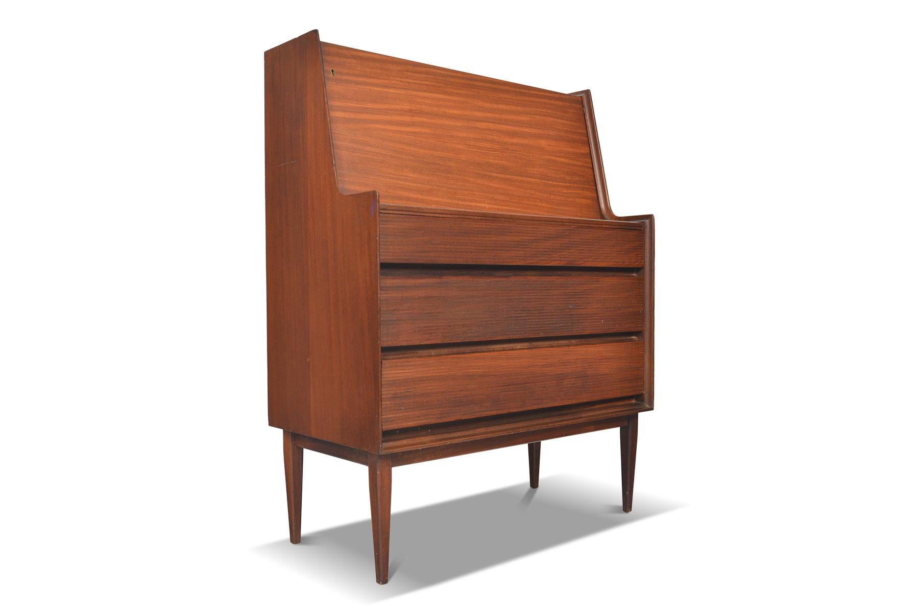 Rosewood Richard Hornby Secretary Desk in Solid Afromosia