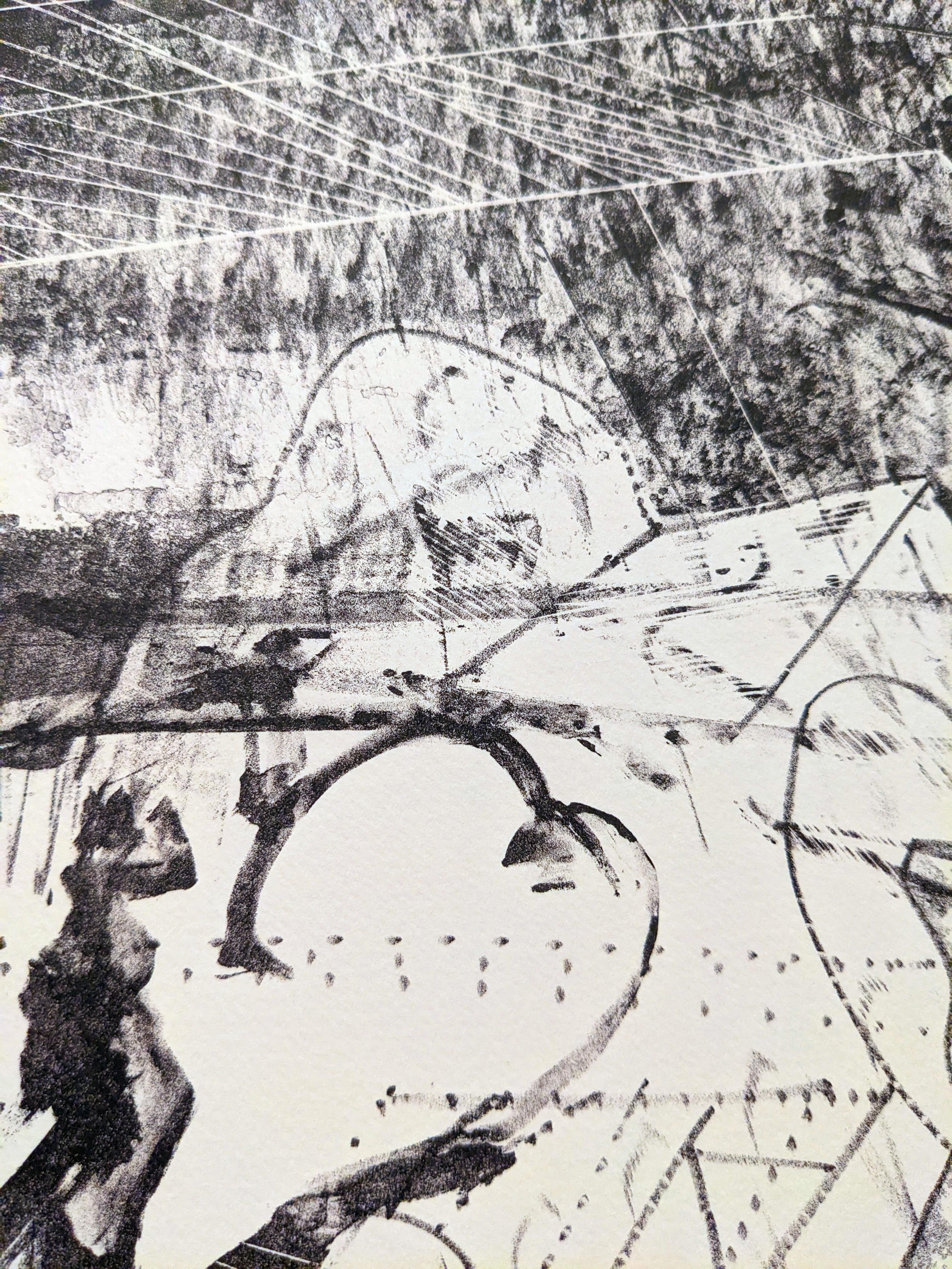 unbetitelt (Grau), Abstract Print, von Richard Howard Hunt