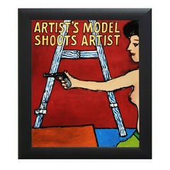 American Contemporary Painting Artist Model Easel Gun Richard Huntington Mexico