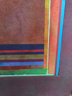 Richard Huntington 1960 Abstracción geométrica Grande Mid Century Modern NYC