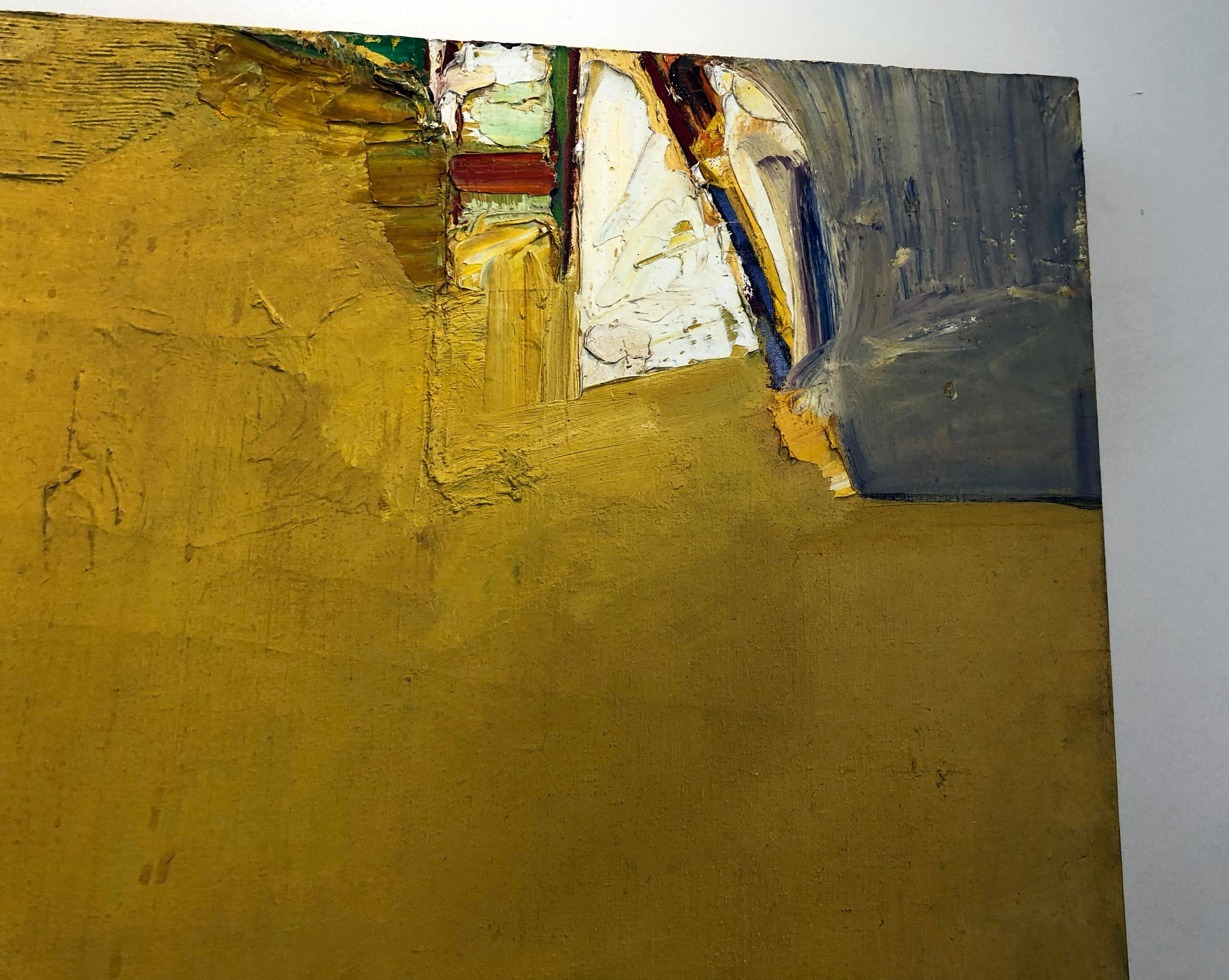 Richard Huntington 1960s Minimalist Yellow Abstract Large Mid Century Modern NYC 2