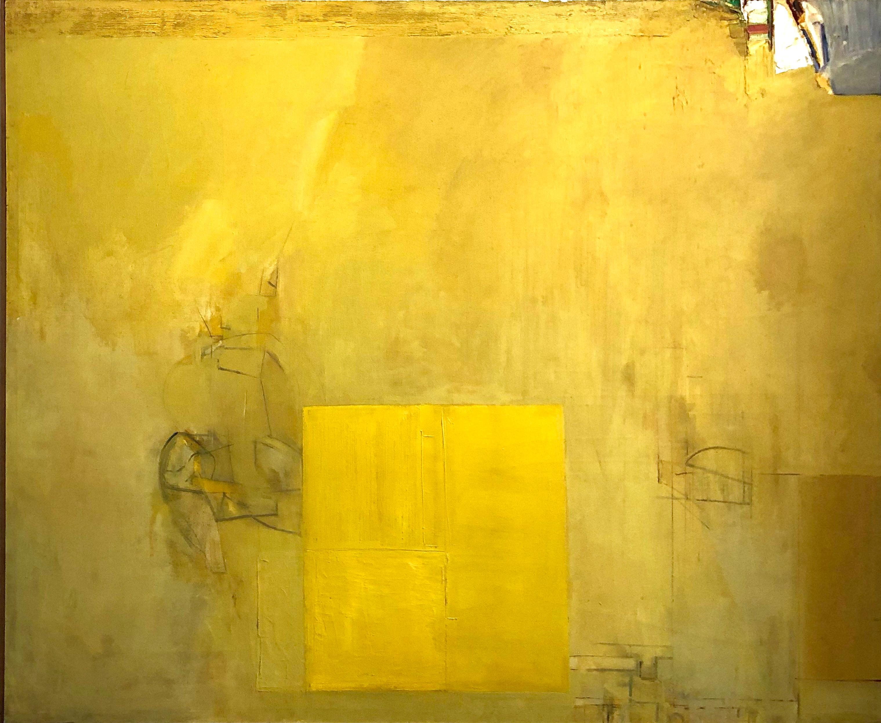 Richard Huntington 1960s Minimalist Yellow Abstract Large Mid Century Modern NYC 3