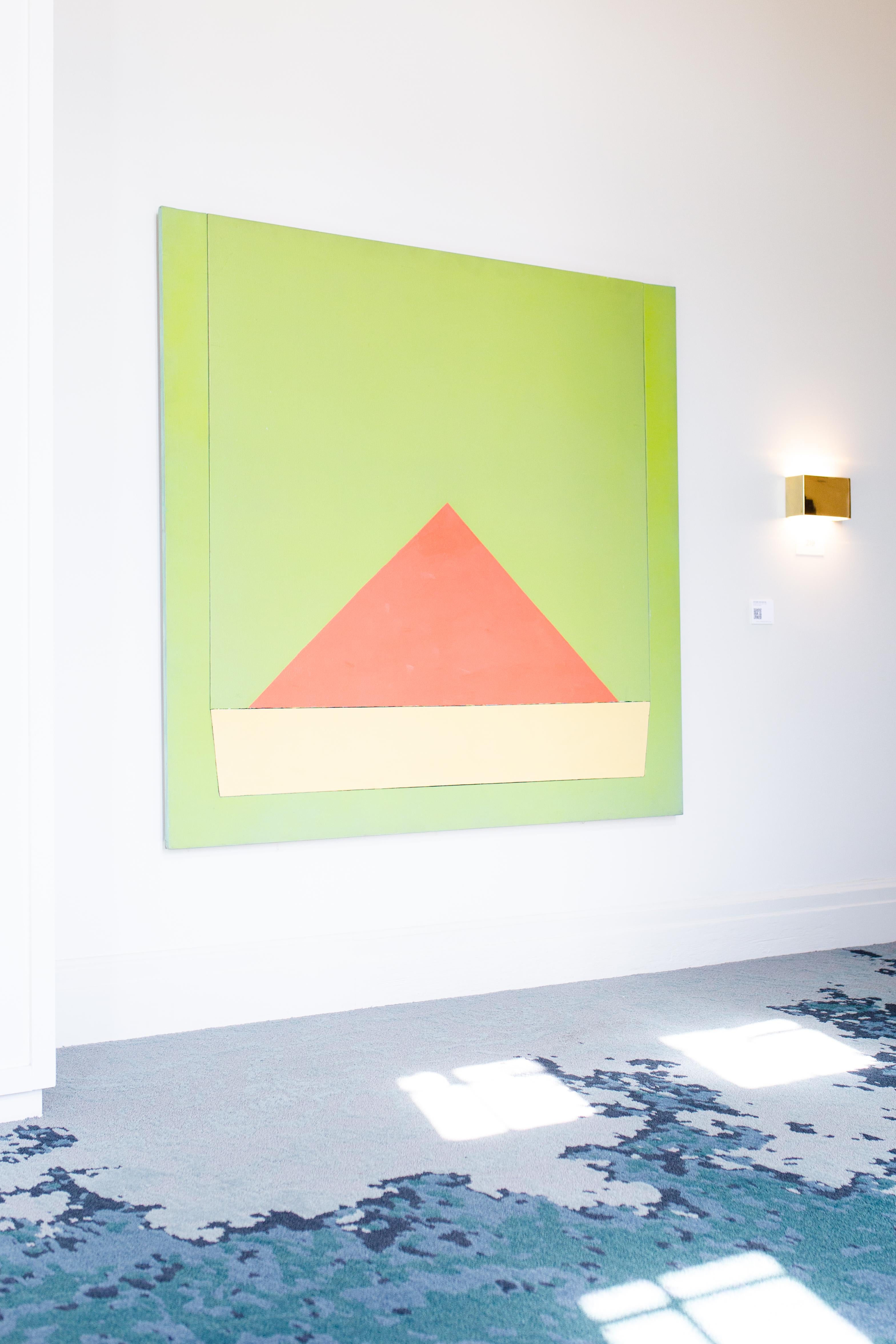 Richard Huntington 1970 Abstraction géométrique - Grand triangle moderne du milieu du siècle - Triangle de Richard Huntington en vente 1