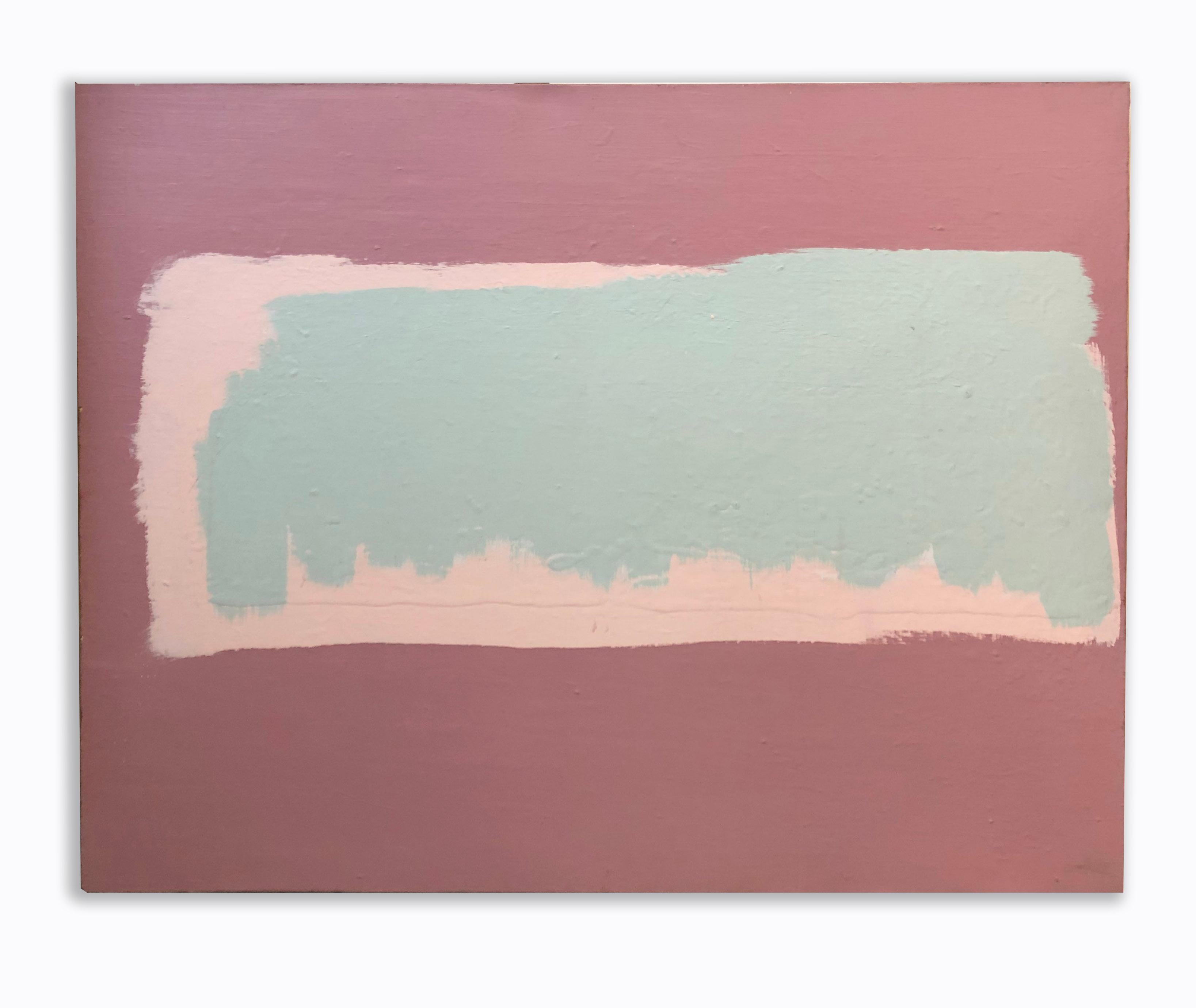 Richard Huntington, Großes Mid-Century-Modern-Gemälde, minimalistische Abstraktion, 1970er Jahre im Angebot 1