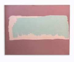 Richard Huntington Década de 1970 Abstracción mínima Gran pintura moderna de mediados de siglo