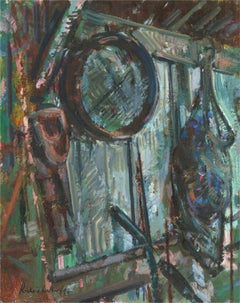 Richard Ian Bentham Walker (1925-2009) - 1995 Olio, Il capanno da giardino
