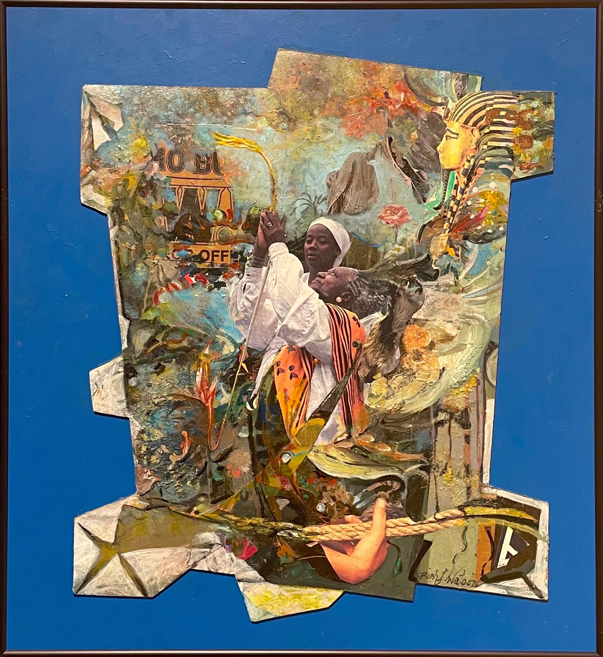 On a Clear Day: quadro astratto incorniciato di un artista nero afroamericano in vendita 3