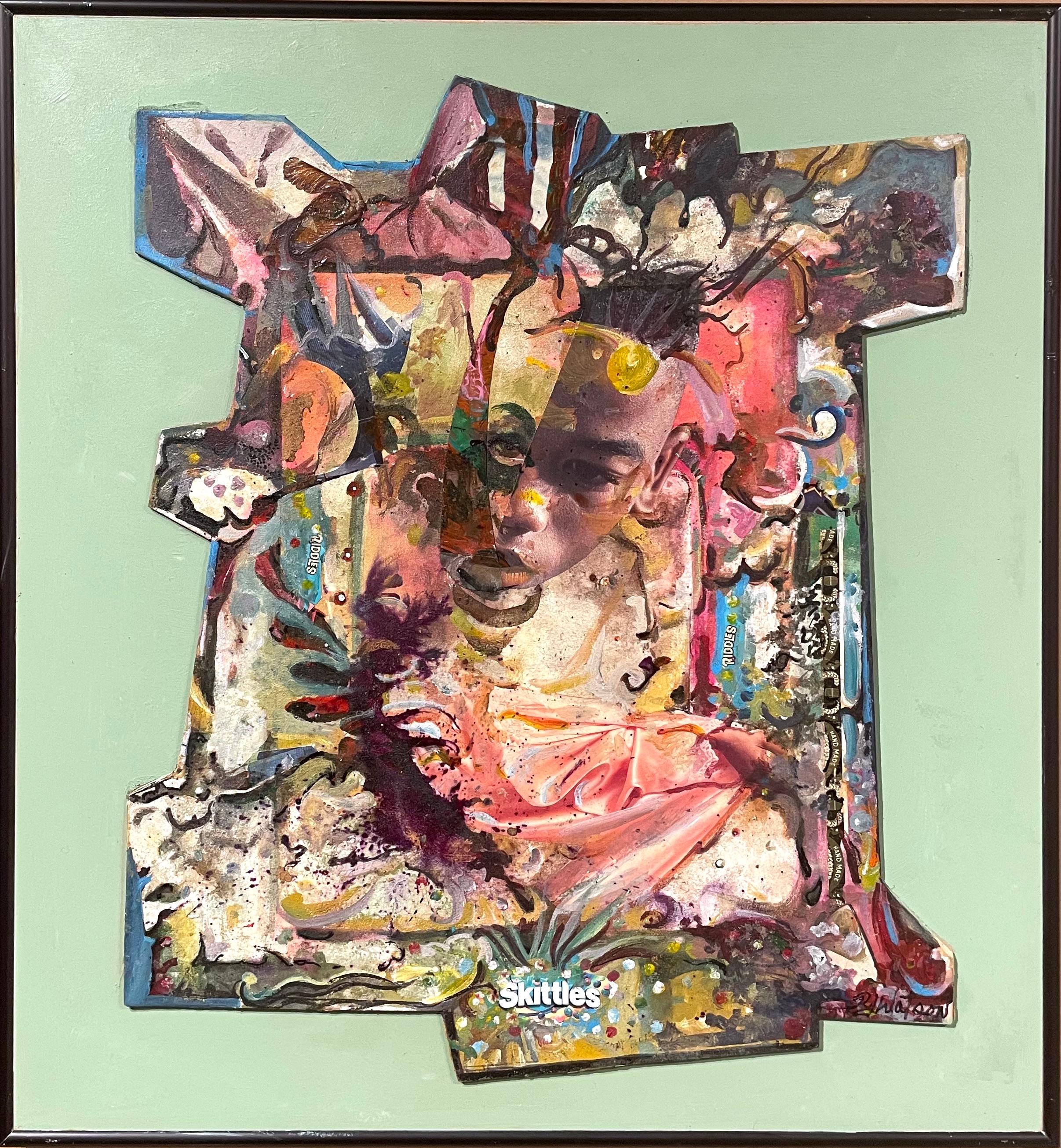 On a Clear Day: quadro astratto incorniciato di un artista nero afroamericano in vendita 4