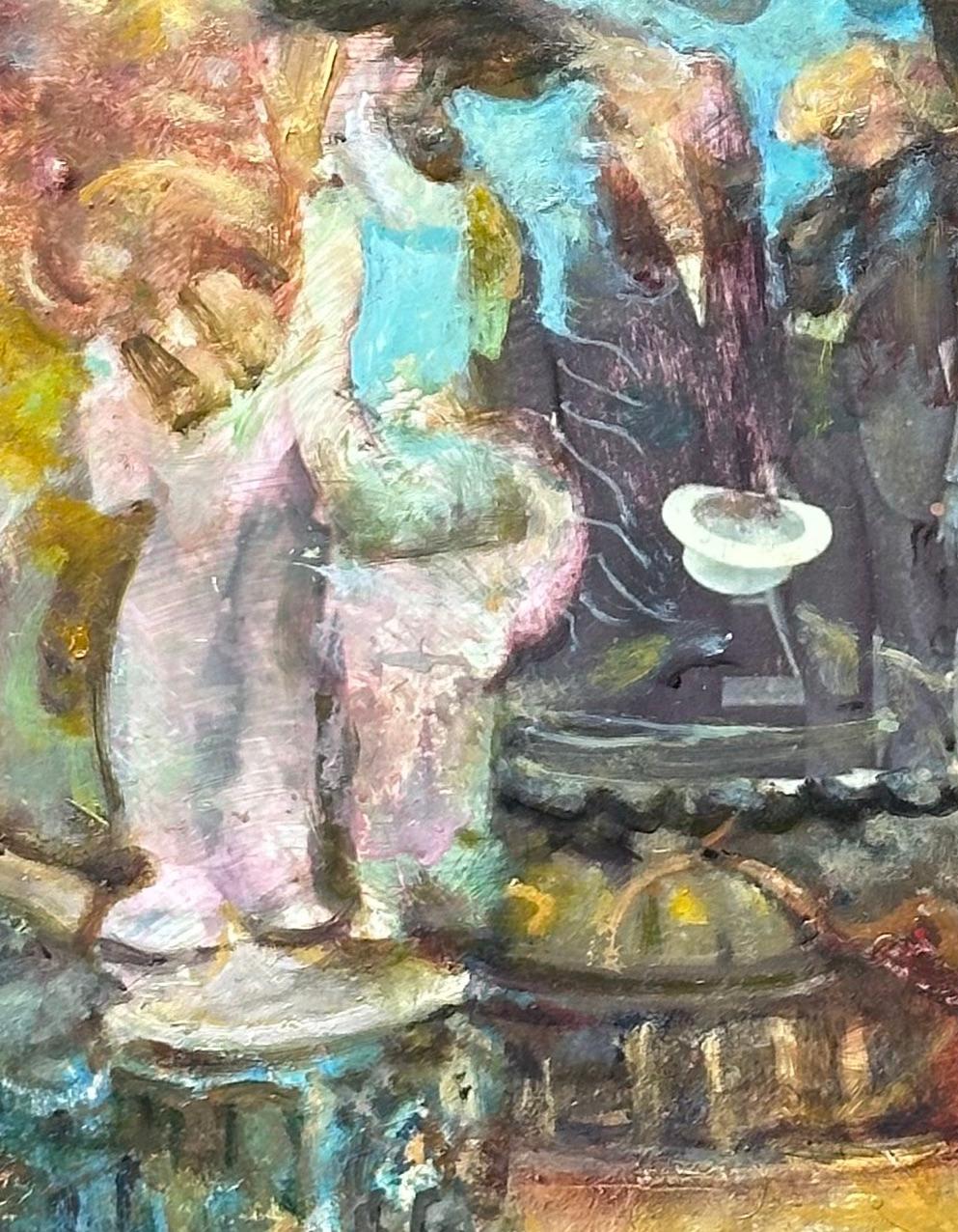 I soliti sospetti: quadro incorniciato di un artista nero afroamericano - Figurative Painting Nero di Richard J. Watson
