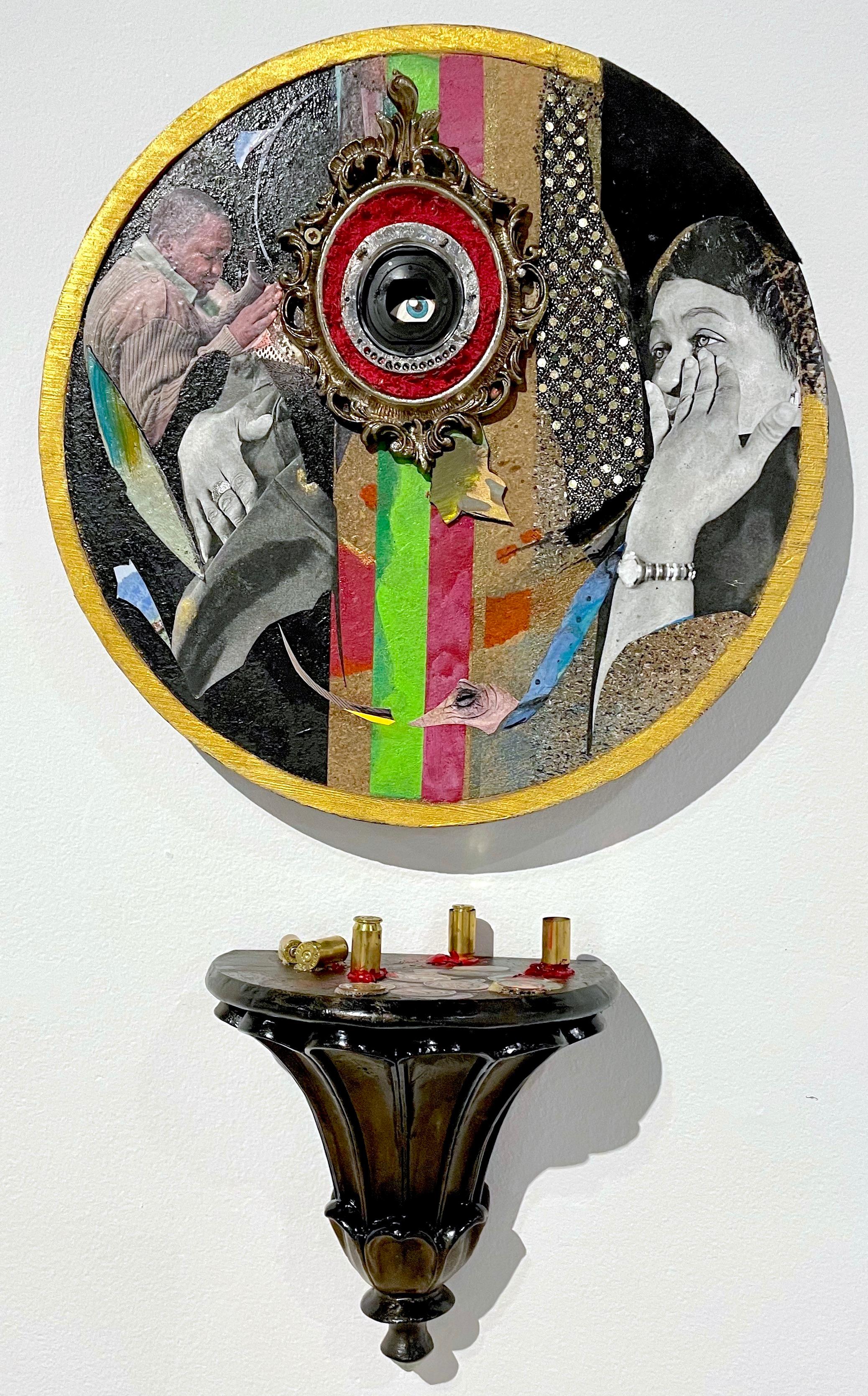 Biography of a Drive-By: wall sculpture by Black African-American artist 
