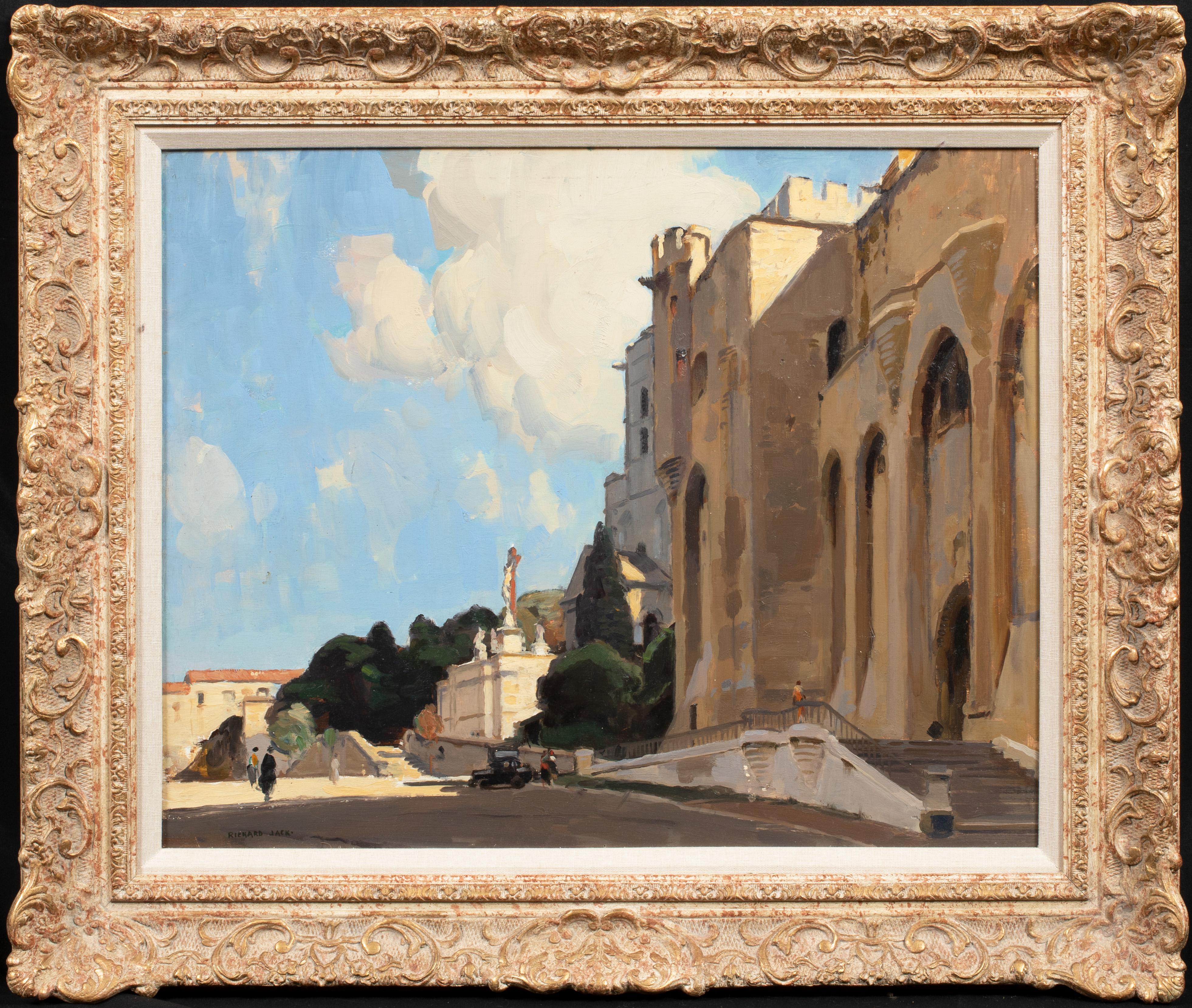 Chapelle de l’Oratoire, Avignon, circa 1900 - Painting by Richard Jack