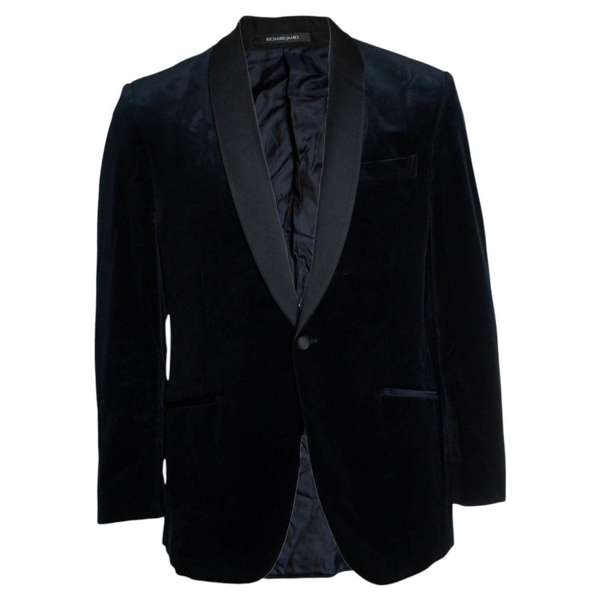 A James, Veste de smoking en velours noir