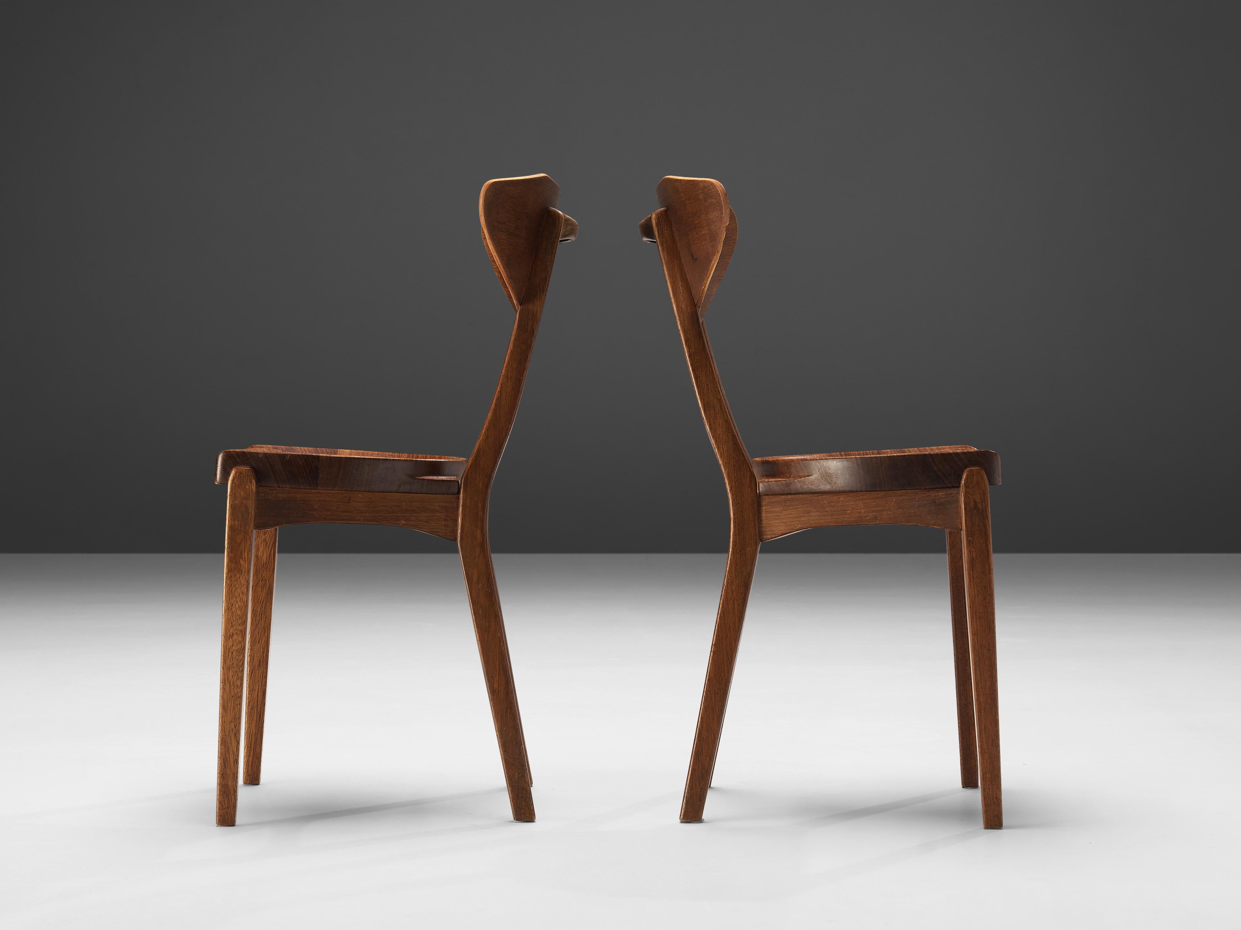 Richard Jensen and Kjaerulff Rasmussen Set of Eight Dining Chairs in Mahogany 5