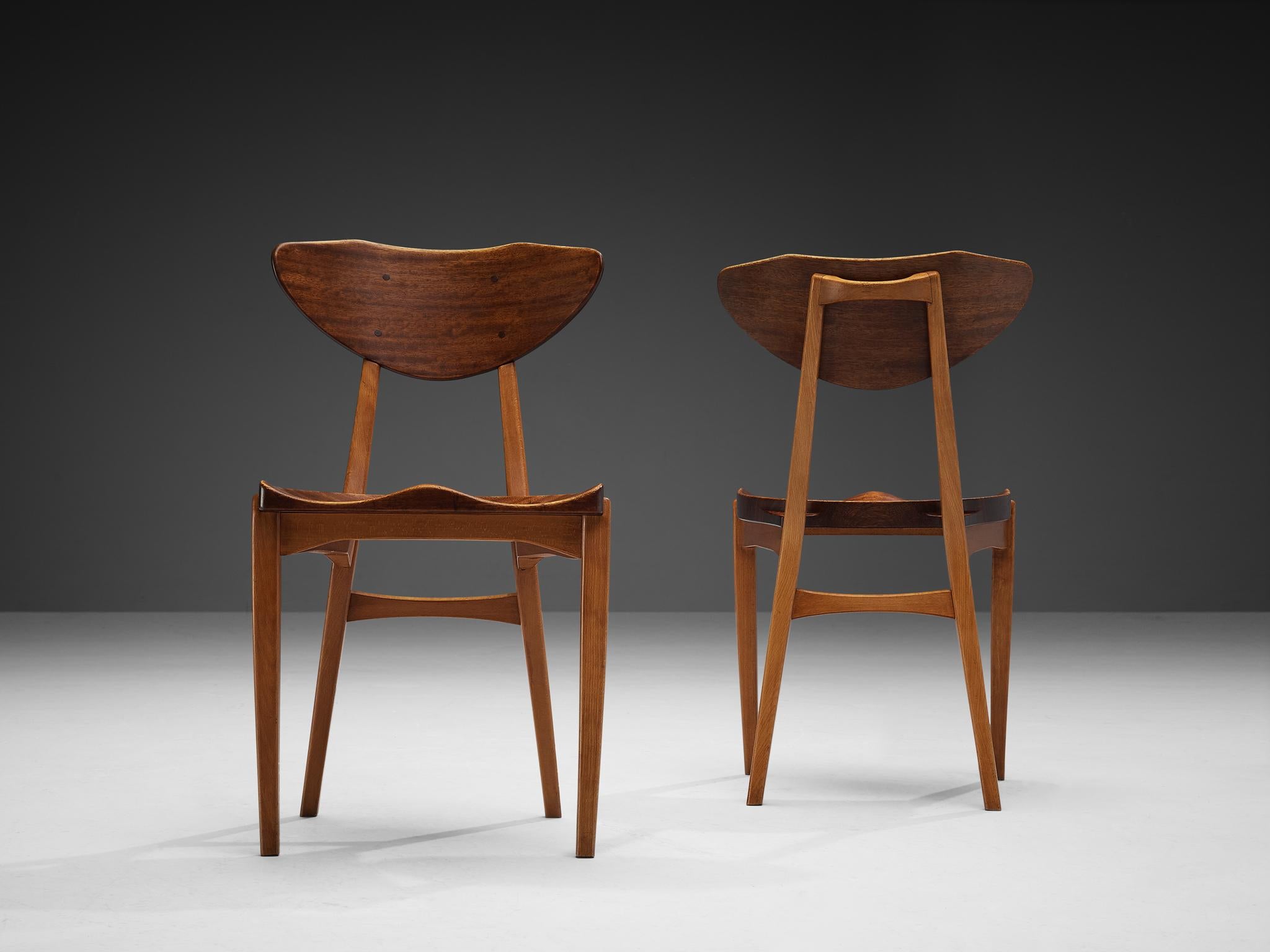Danish Richard Jensen and Kjaerulff Rasmussen Set of Six Dining Chairs in Mahogany 