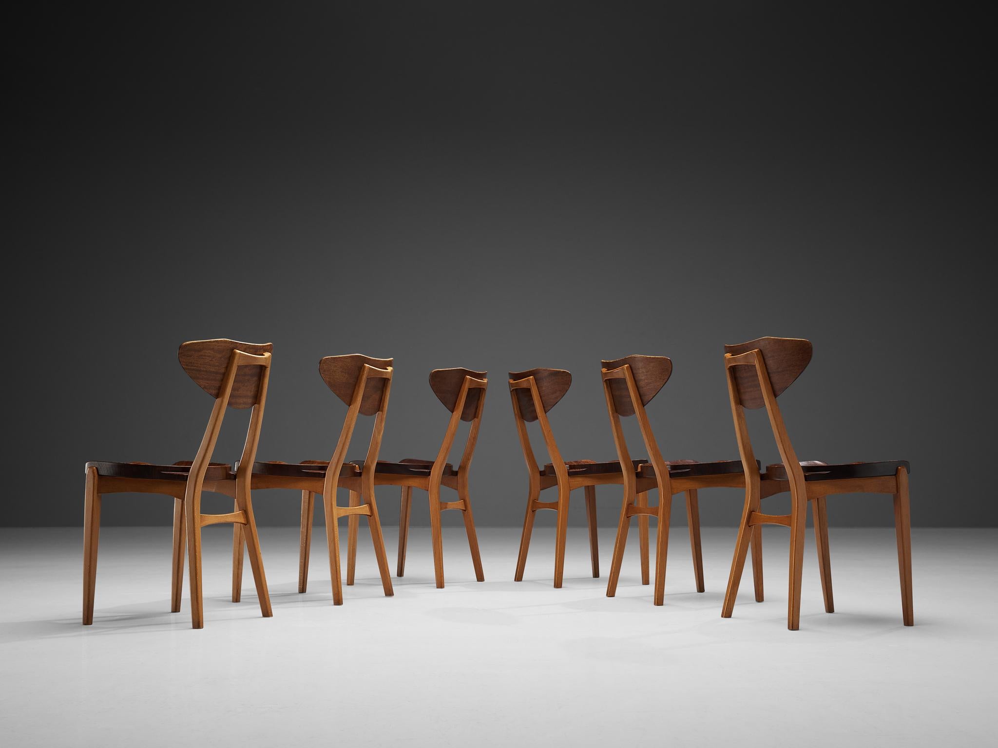 Richard Jensen and Kjaerulff Rasmussen Set of Six Dining Chairs in Mahogany  3