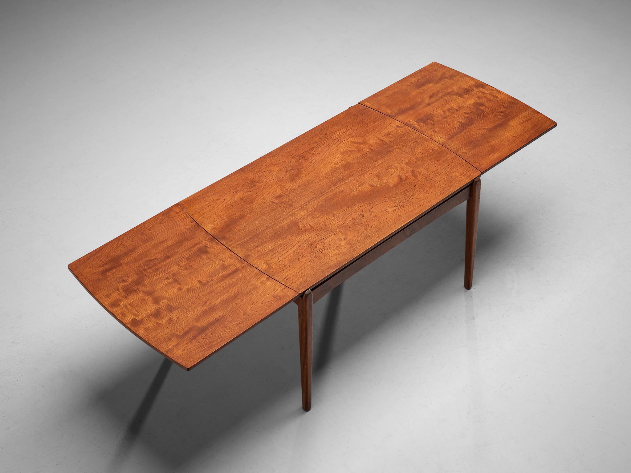 Danish Richard Jensen & Kjaerulff Rasmussen Extendable Dining Table in Teak For Sale